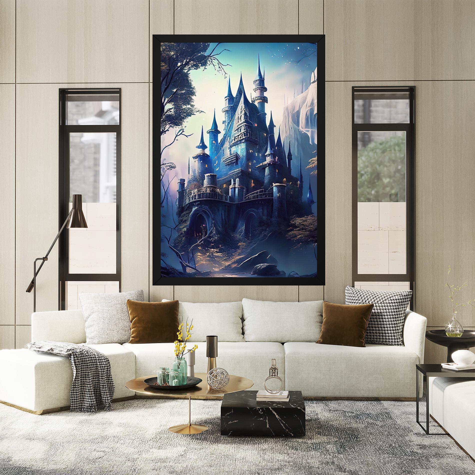Tablou Canvas Blue Art Castle mockup 2
