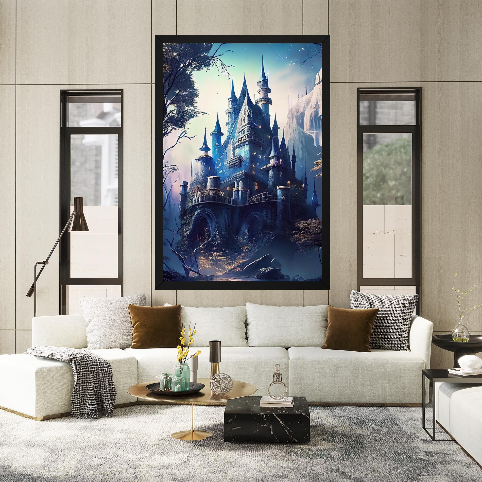 Blue Art Castle mockup 2