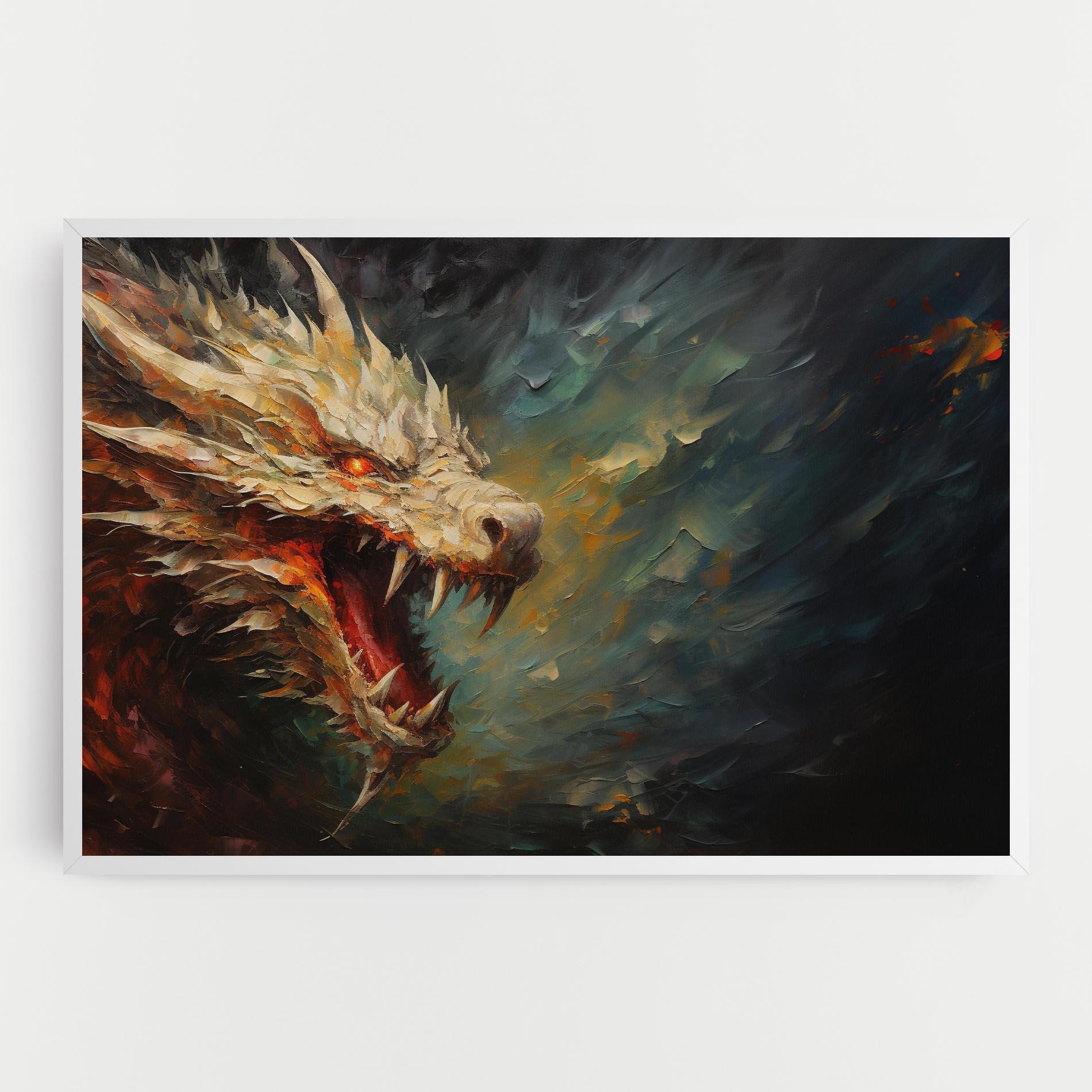 Tablou Canvas Angry Dragon Painting mockup 0