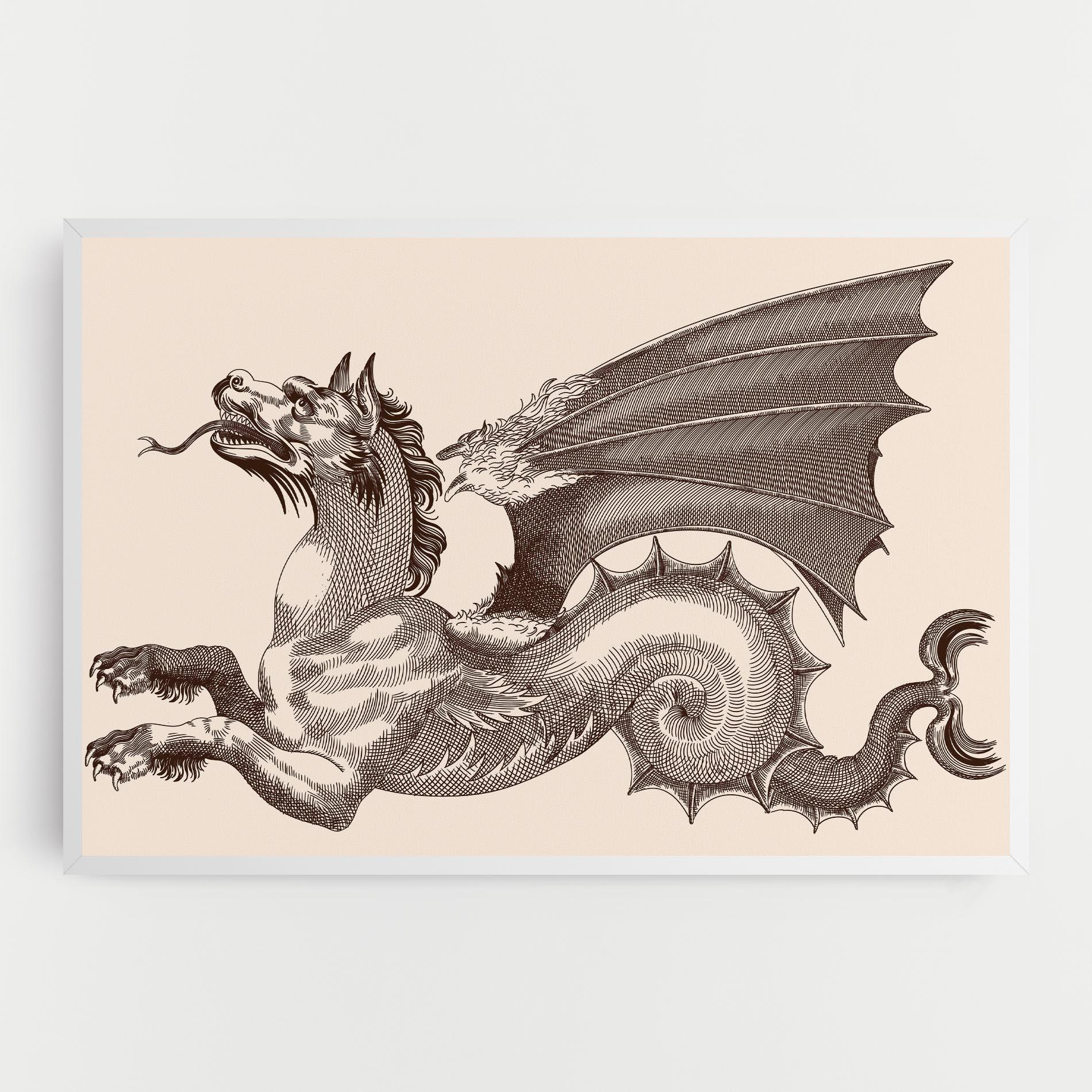 Tablou Canvas Brown Dragon mockup 0