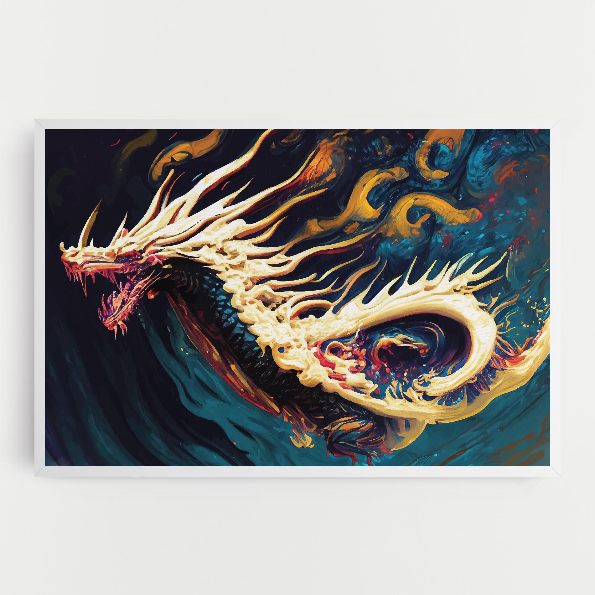 Tablou Canvas Flying Acrylic Dragon mockup 0