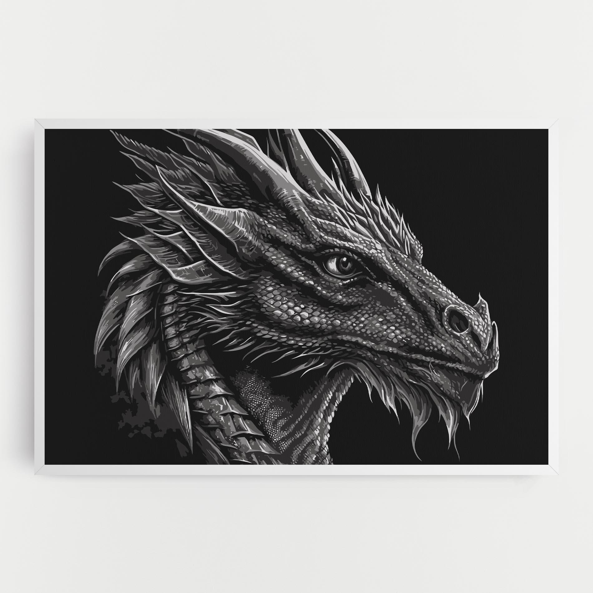 Tablou Canvas Grey Dragon mockup 0
