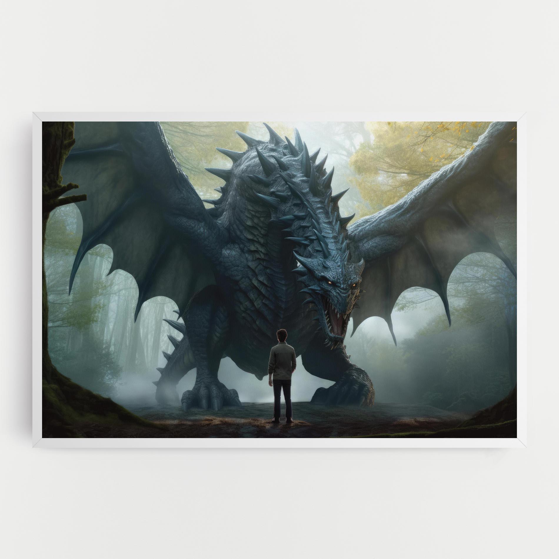 Tablou Canvas Huge Dragon Fantasy mockup 0