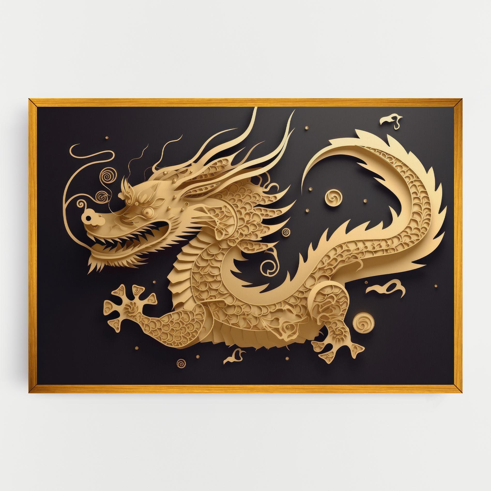Tablou Canvas Dragon Zodiac Sign mockup 0