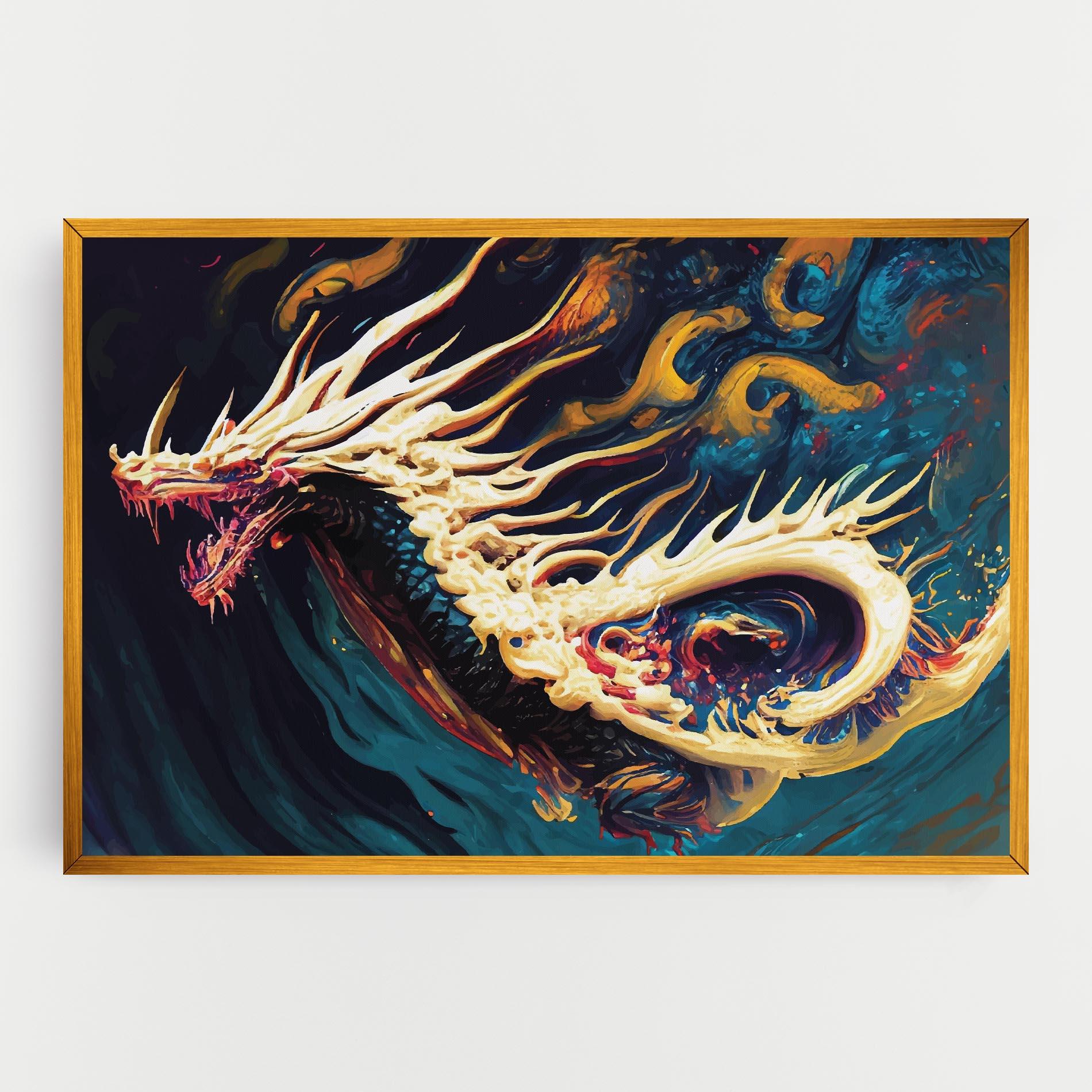 Tablou Canvas Flying Acrylic Dragon mockup 0