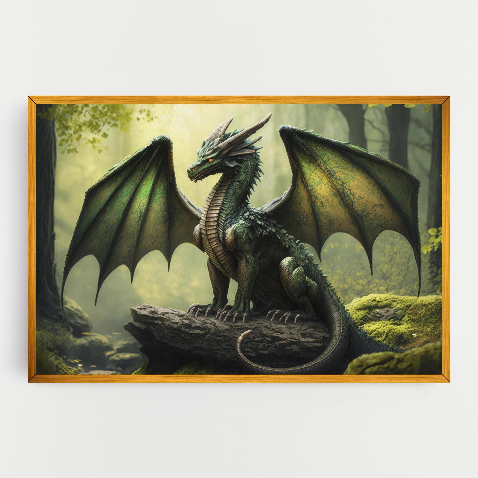 Tablou Canvas Green Dragon mockup 0