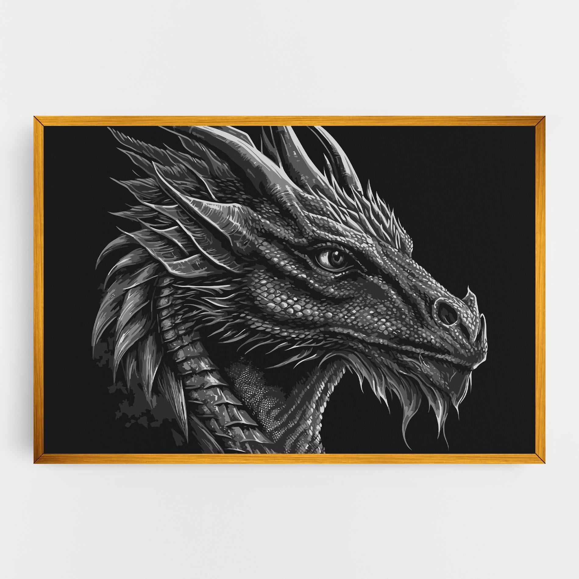 Tablou Canvas Grey Dragon mockup 0