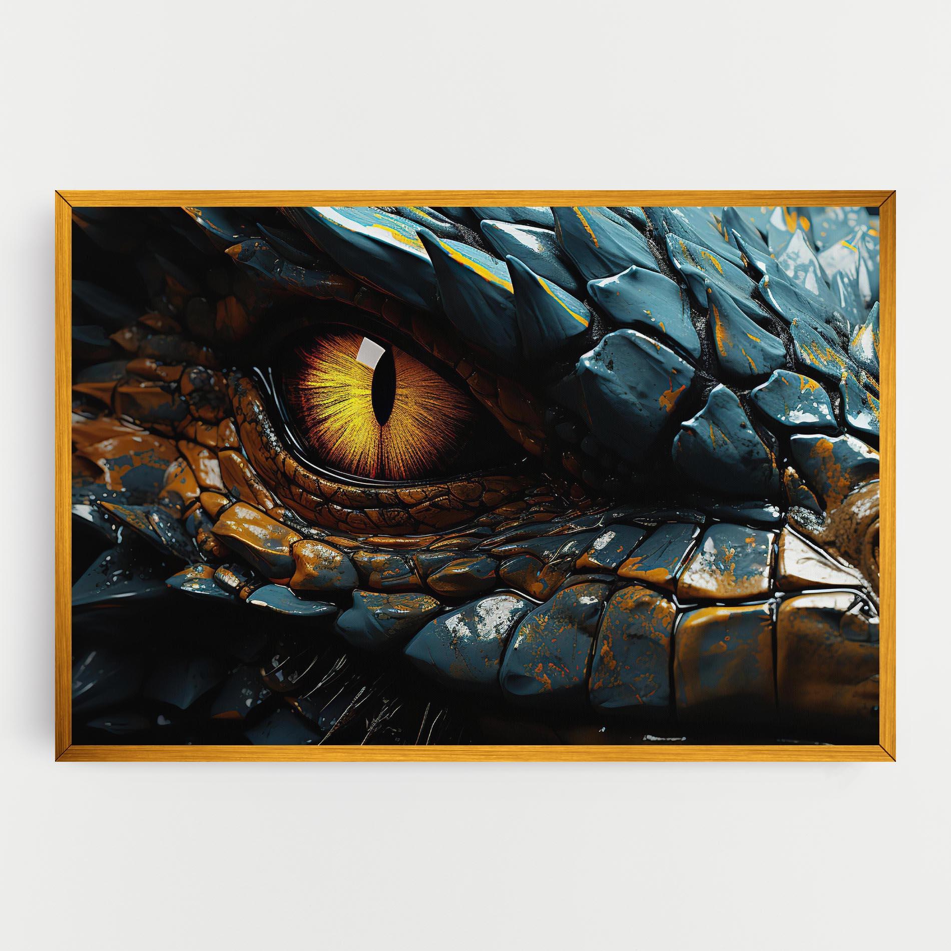 Tablou Canvas Yellow Dragon Eye mockup 0