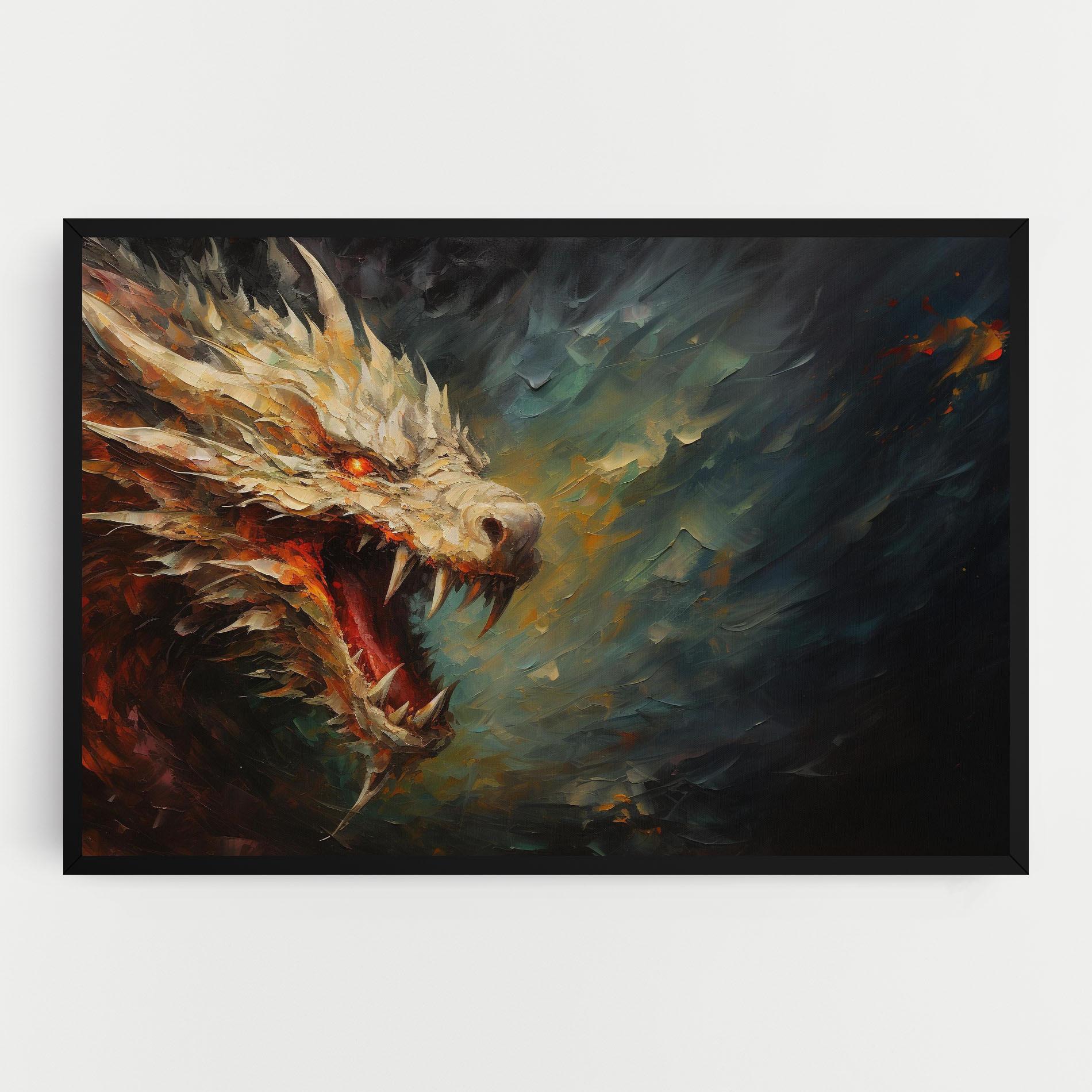 Tablou Canvas Angry Dragon Painting mockup 0