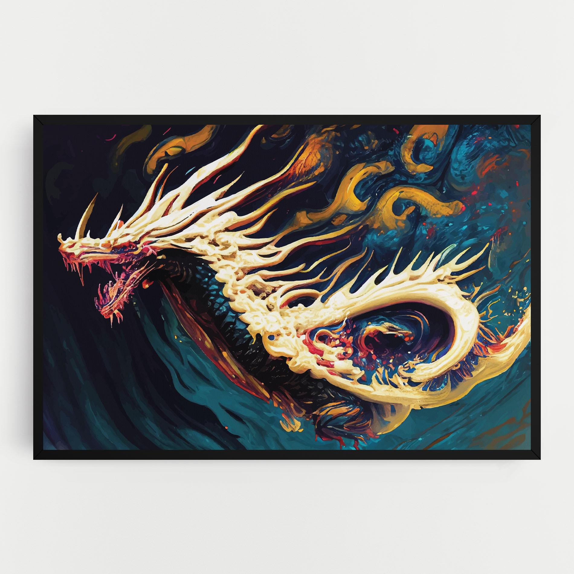 Tablou Canvas Flying Acrylic Dragon mockup 0