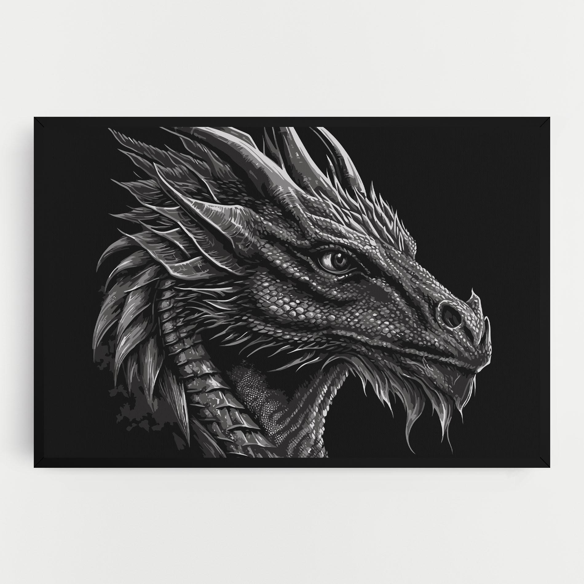 Tablou Canvas Grey Dragon mockup 0
