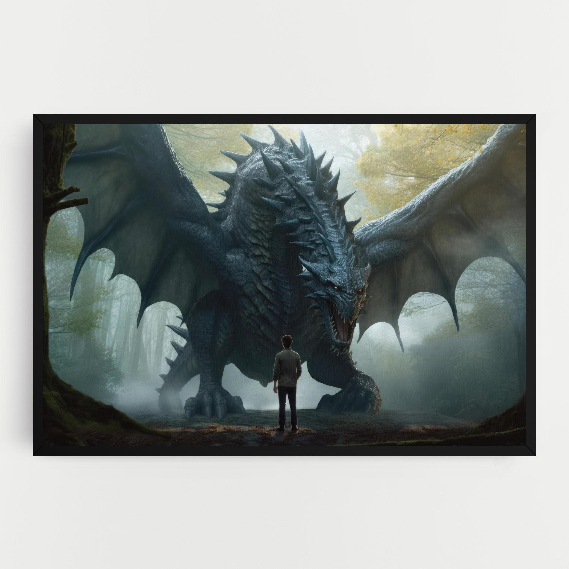 Tablou Canvas Huge Dragon Fantasy mockup 0