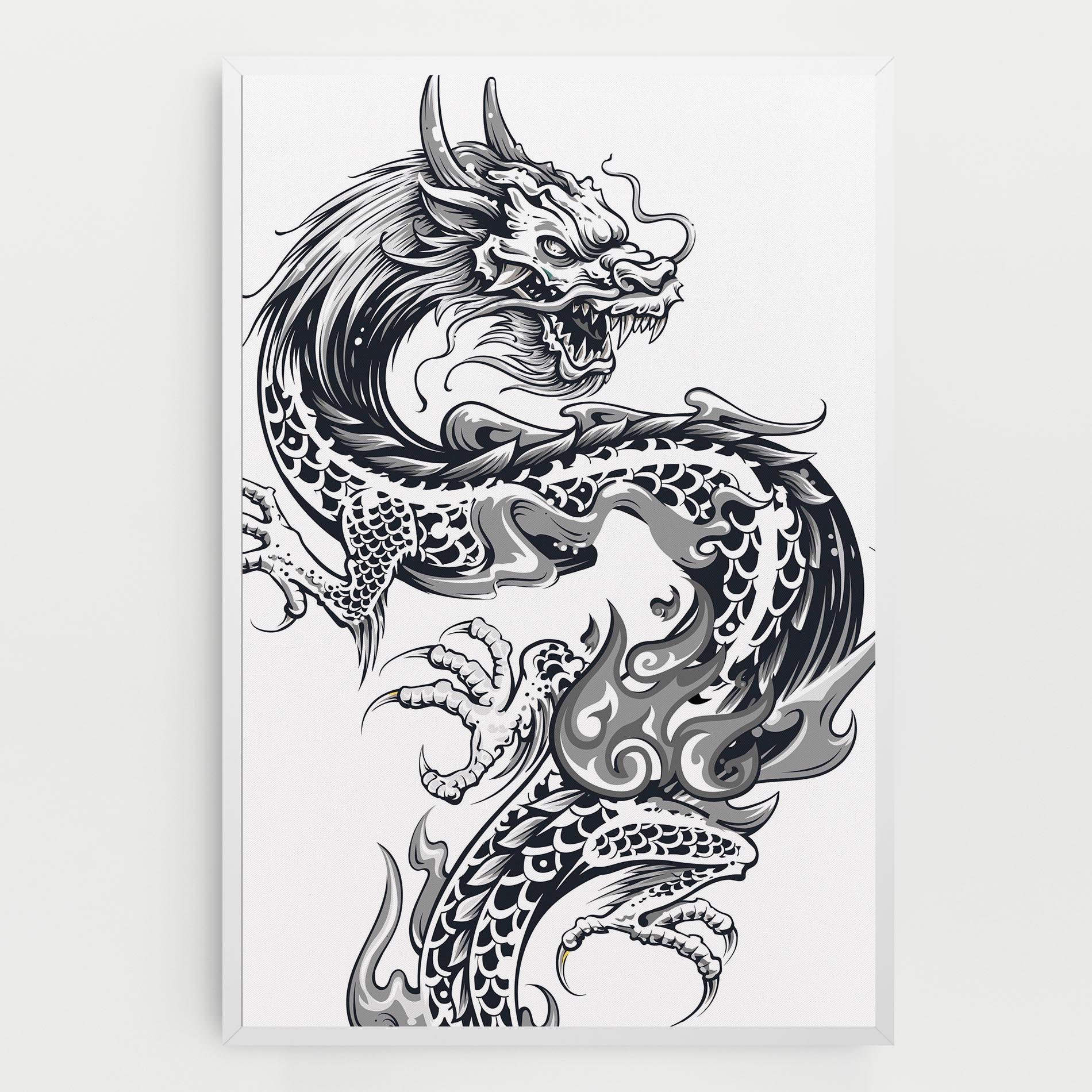 Tablou Canvas Dragon Line mockup 0