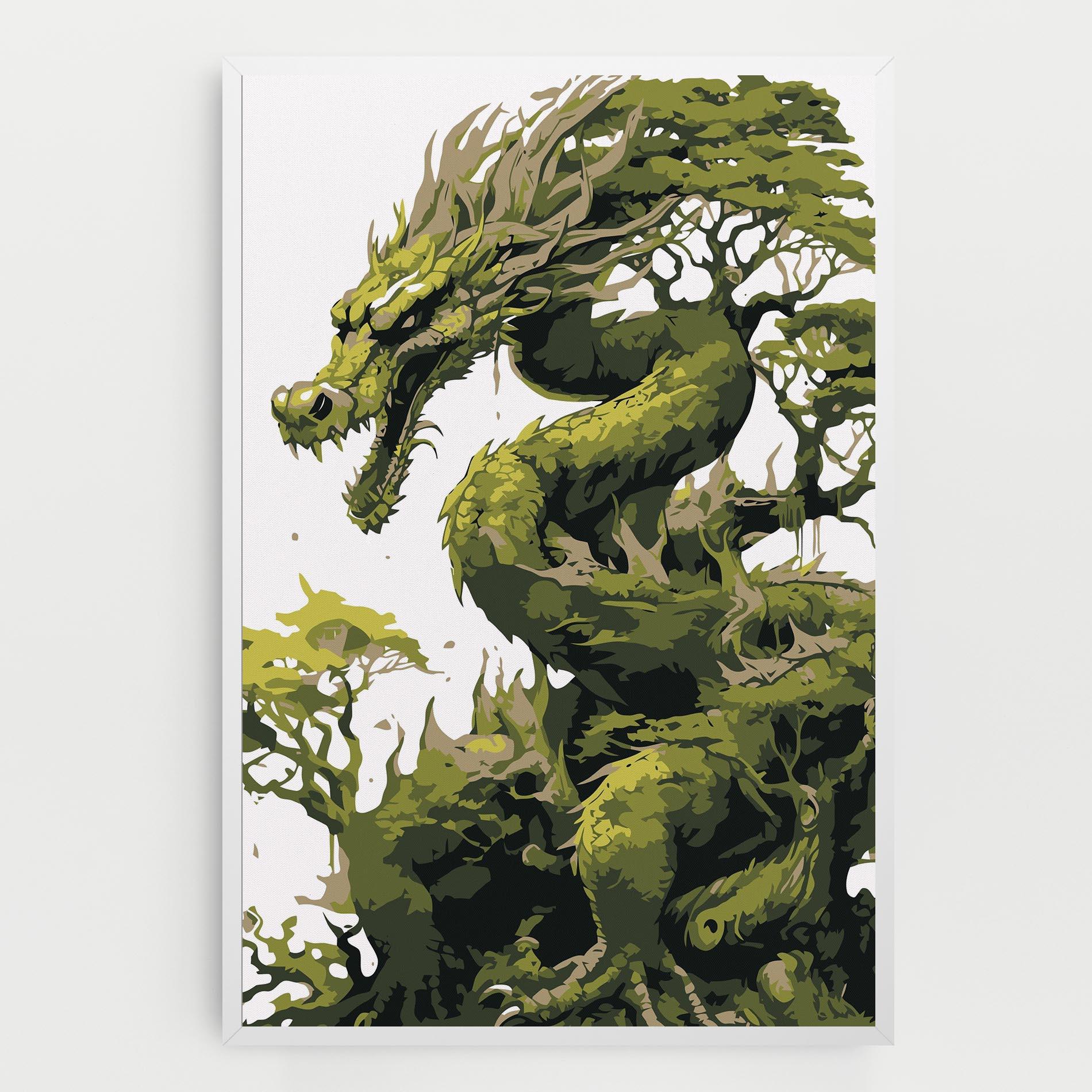 Tablou Canvas Green Nature Dragon mockup 0