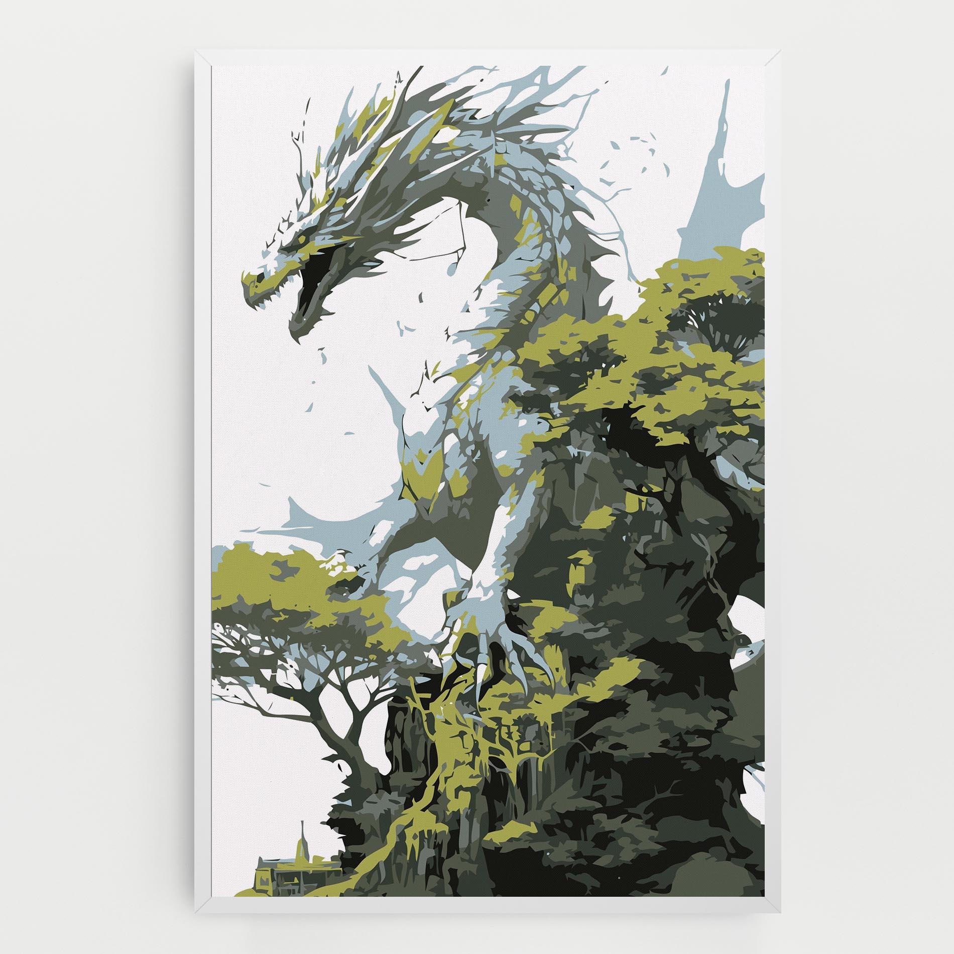 Tablou Canvas Grey Nature Dragon mockup 0