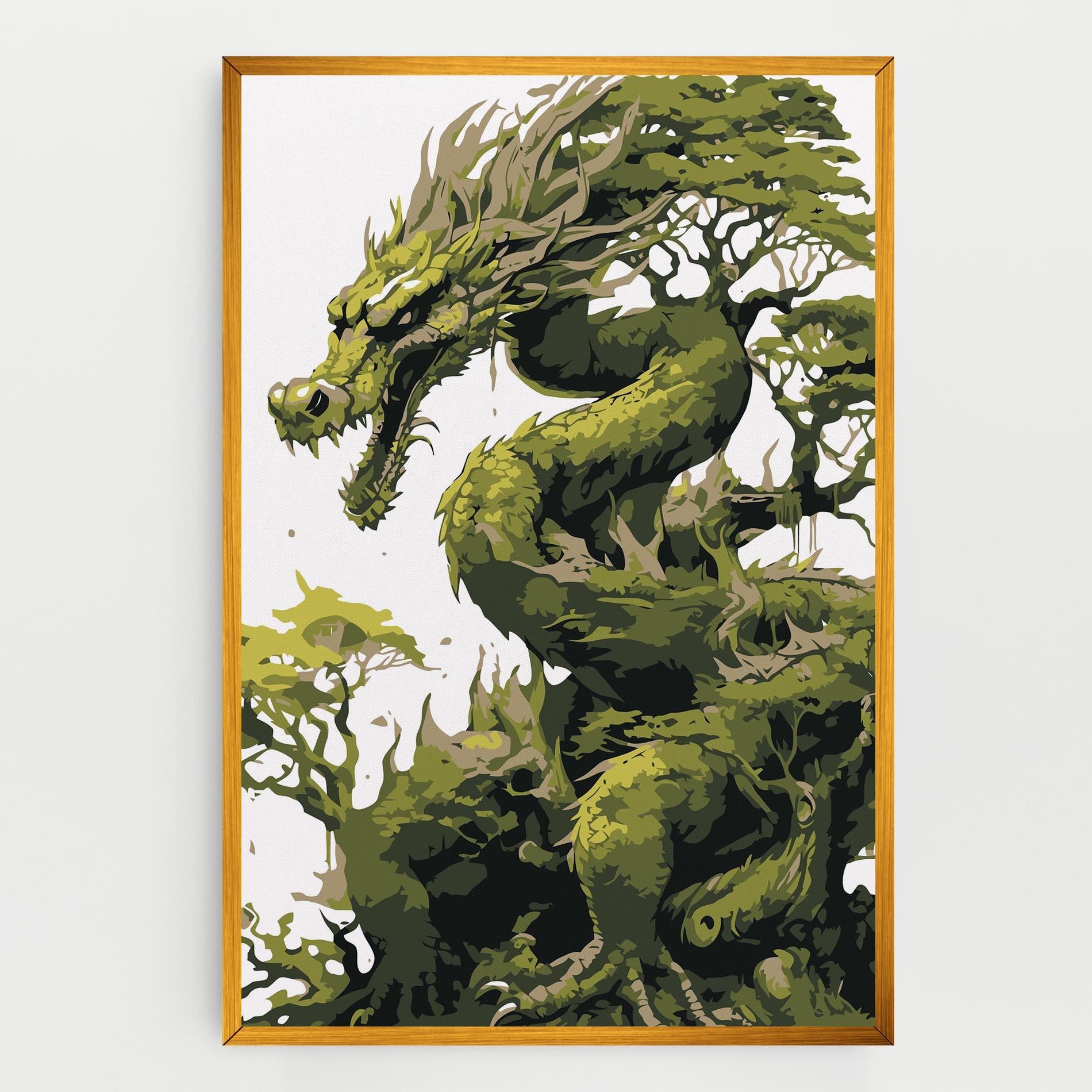 Tablou Canvas Green Nature Dragon mockup 0