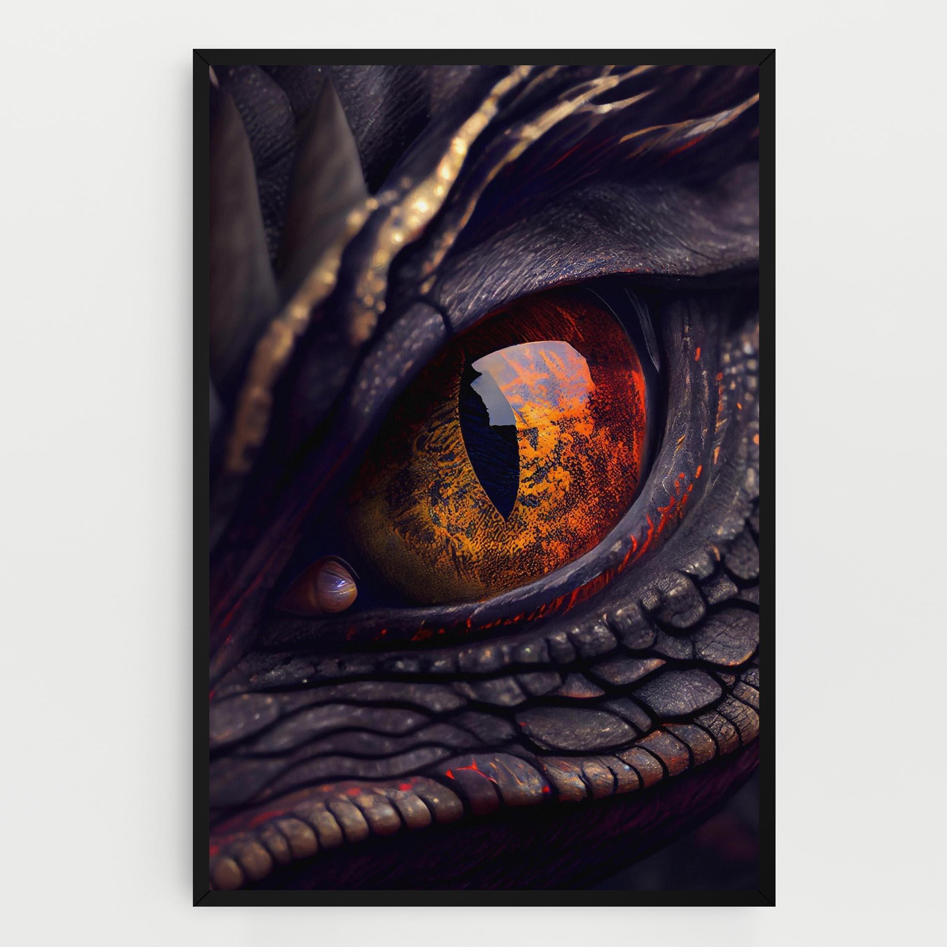 Tablou Canvas Close Up Red Eye Dragon mockup 0