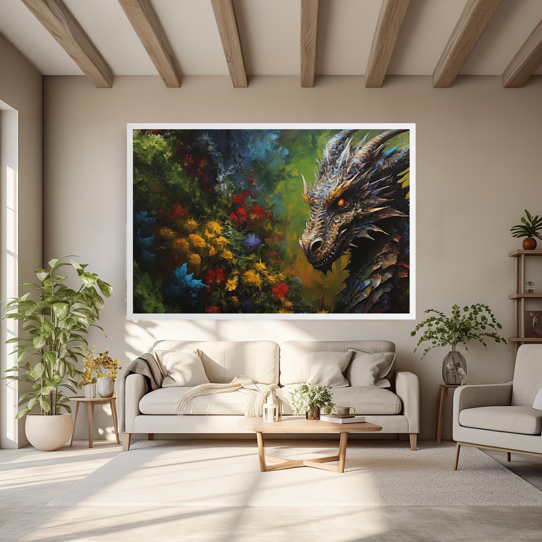 Tablou Canvas Dragon In Nature mockup 6