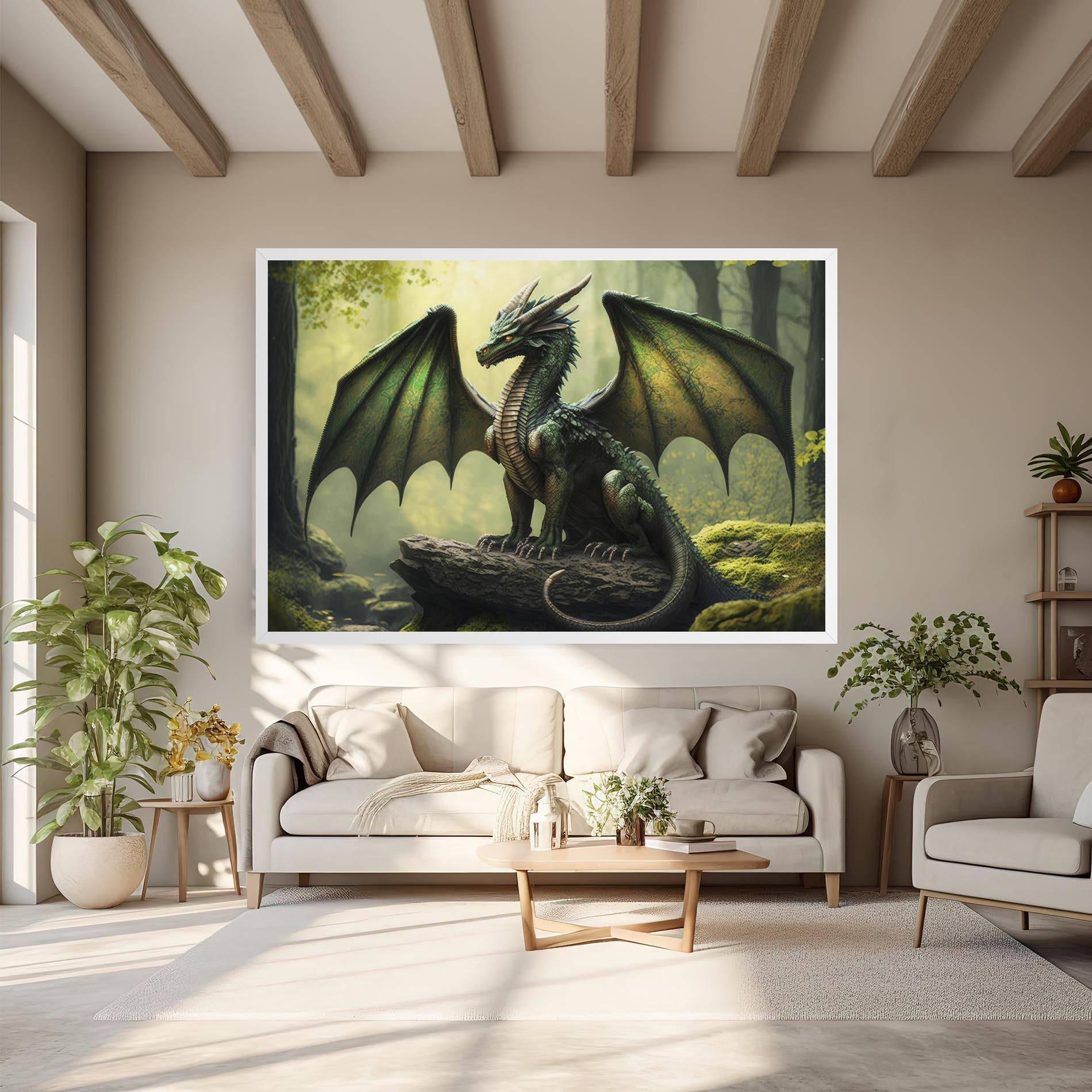 Tablou Canvas Green Dragon mockup 6