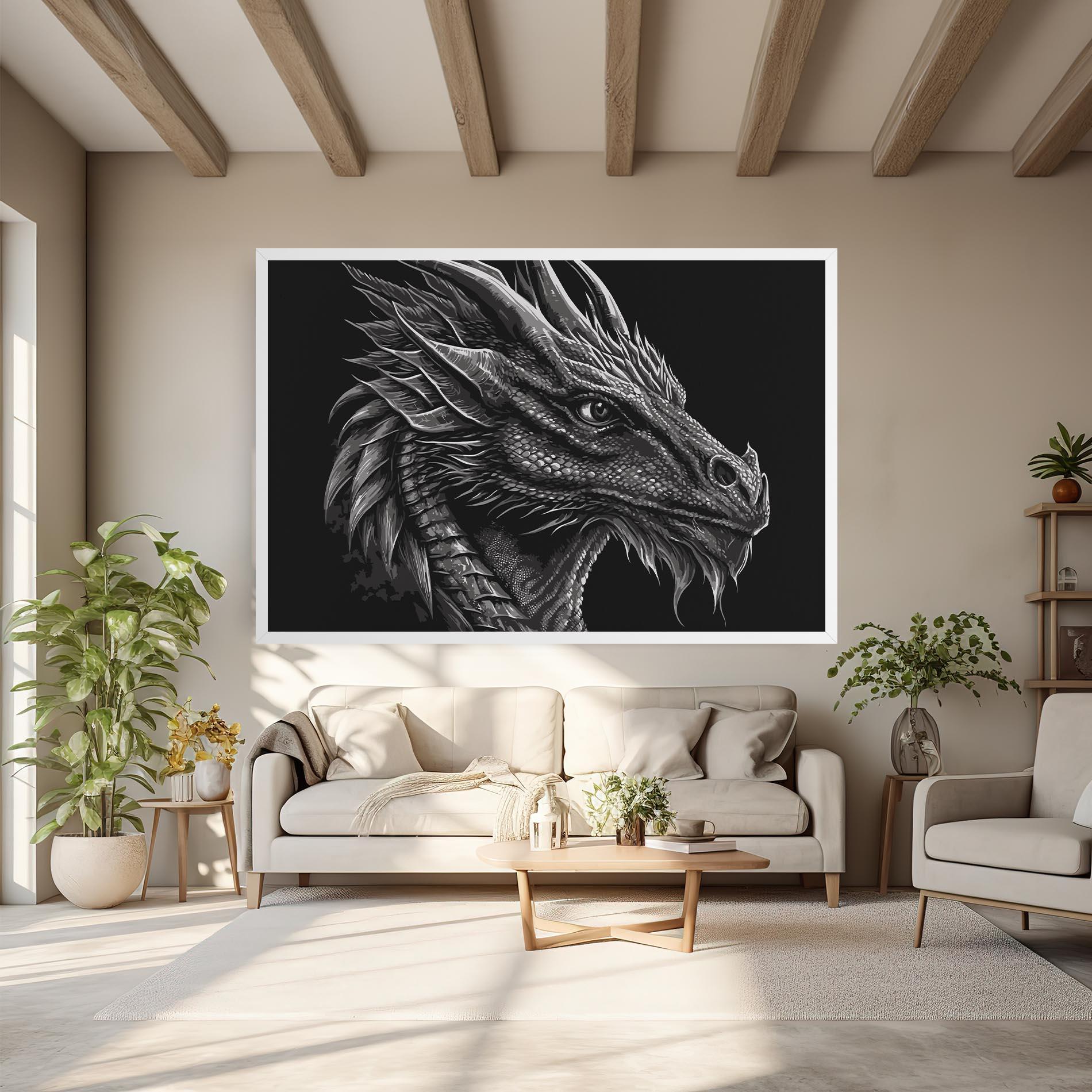 Tablou Canvas Grey Dragon mockup 6