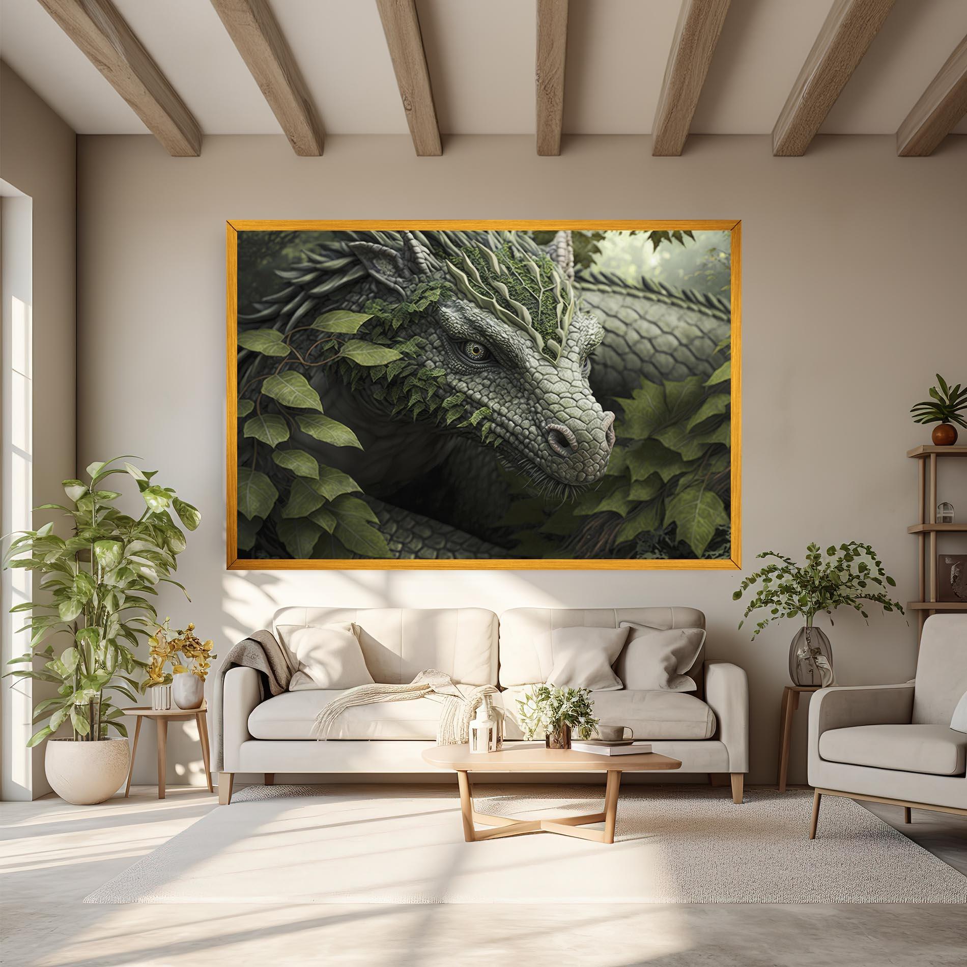Tablou Canvas Ancient Forest Dragon mockup 6
