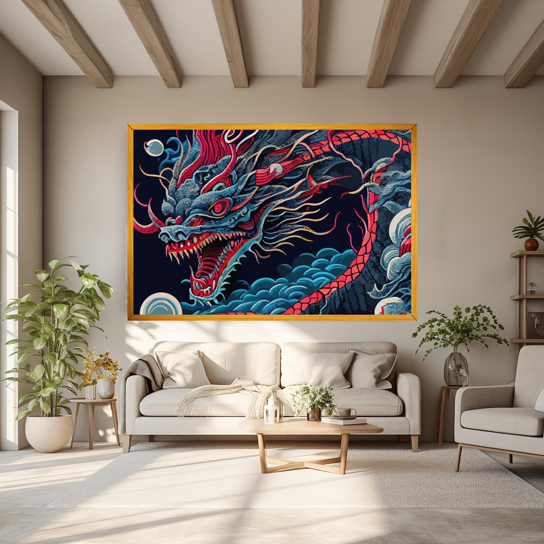 Tablou Canvas Cloud Dragon mockup 6