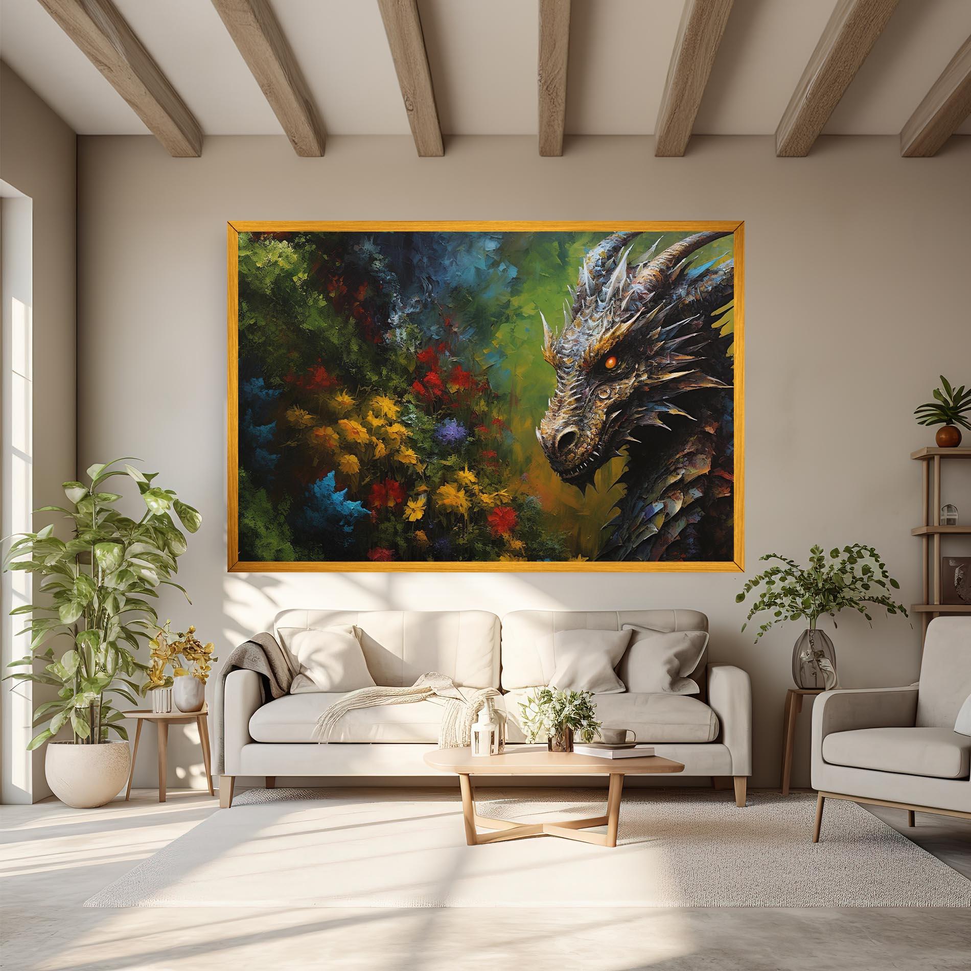 Tablou Canvas Dragon In Nature mockup 6