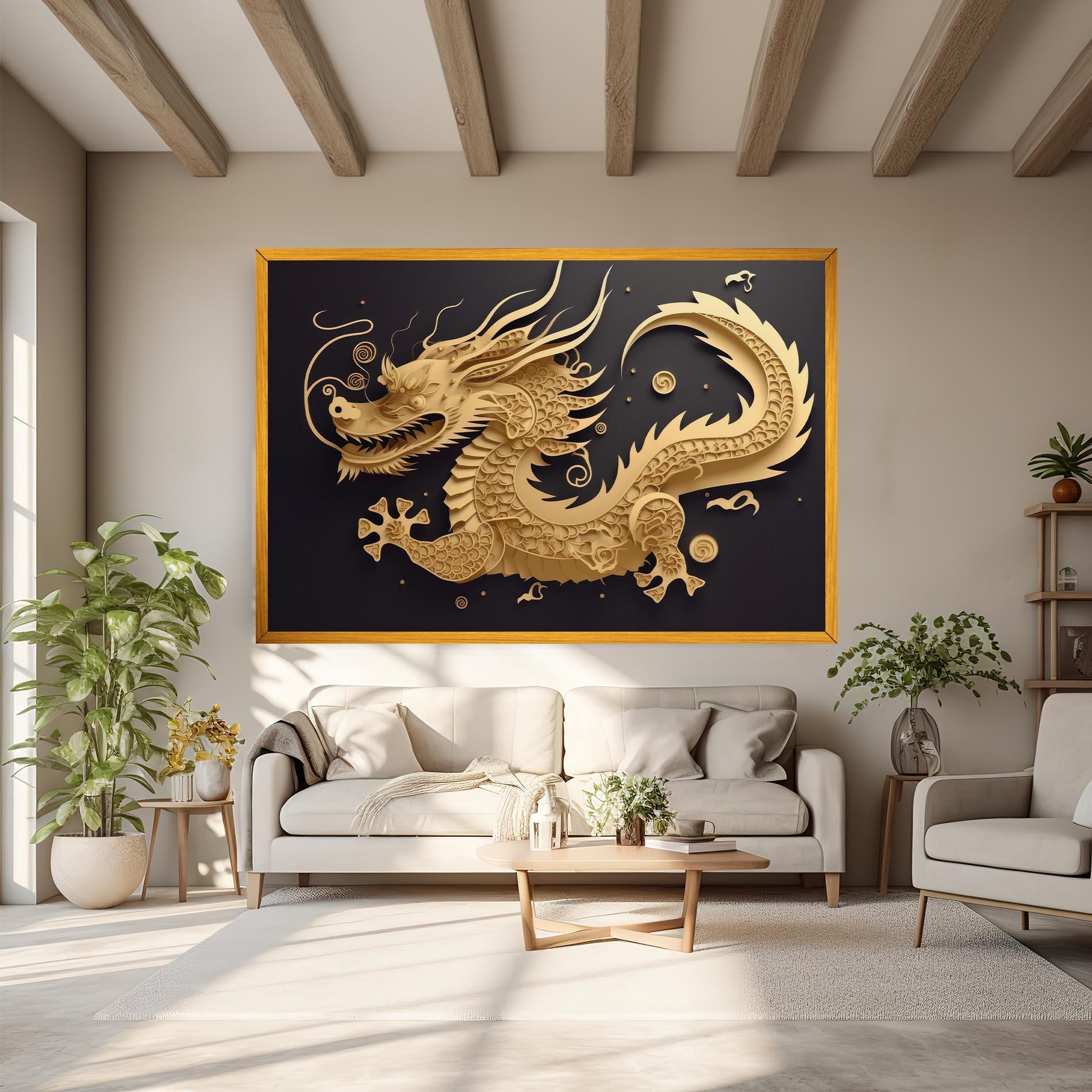 Tablou Canvas Dragon Zodiac Sign mockup 6