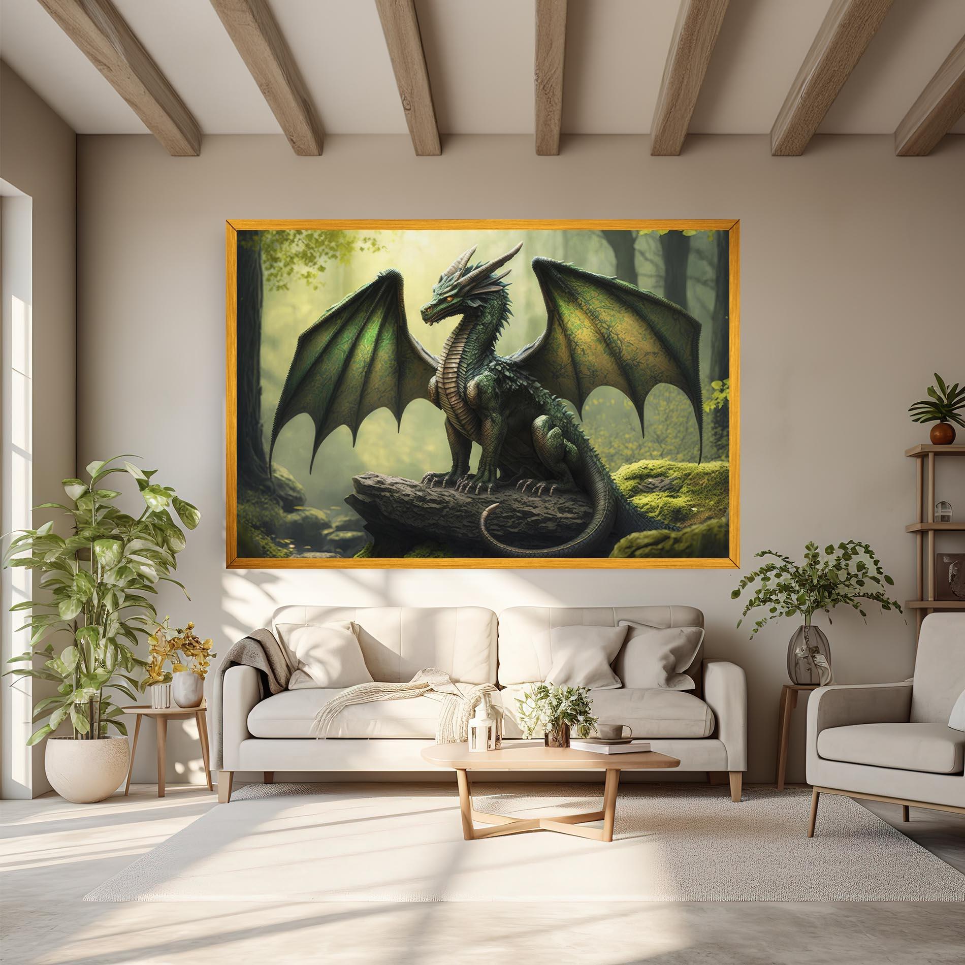 Tablou Canvas Green Dragon mockup 6