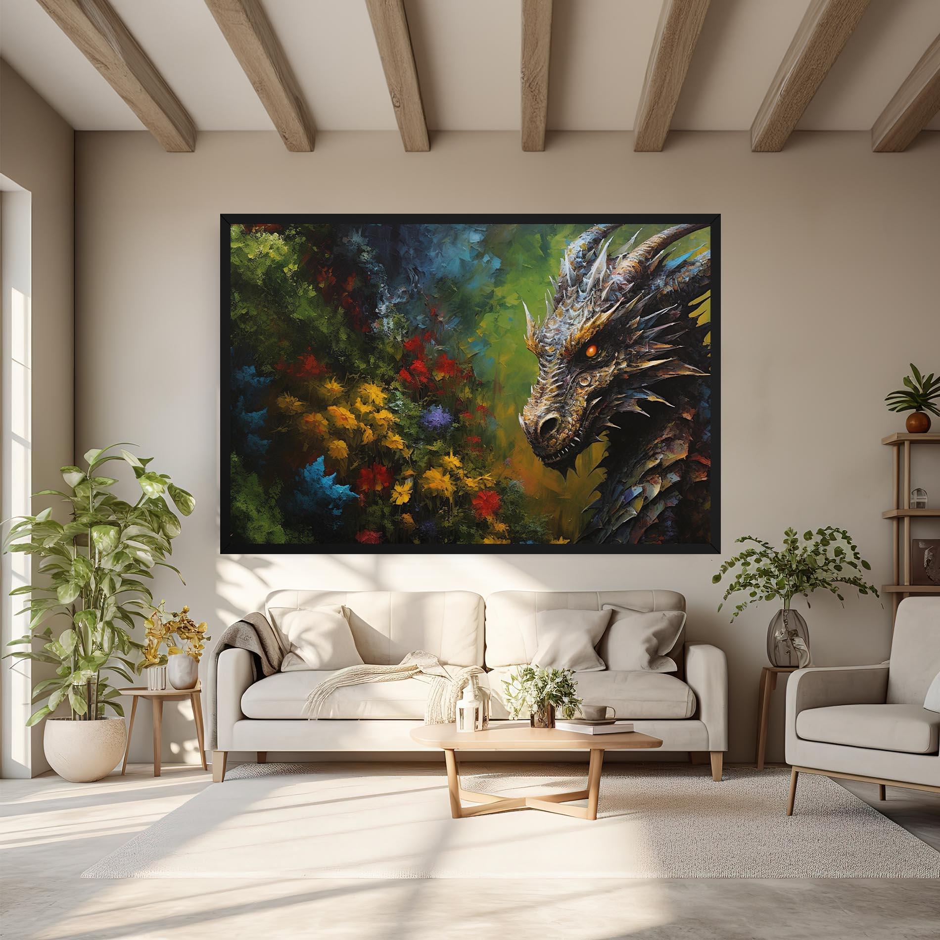 Tablou Canvas Dragon In Nature mockup 6