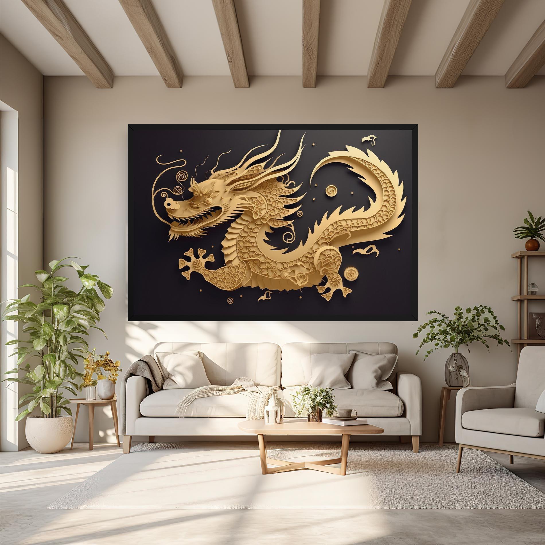 Tablou Canvas Dragon Zodiac Sign mockup 6
