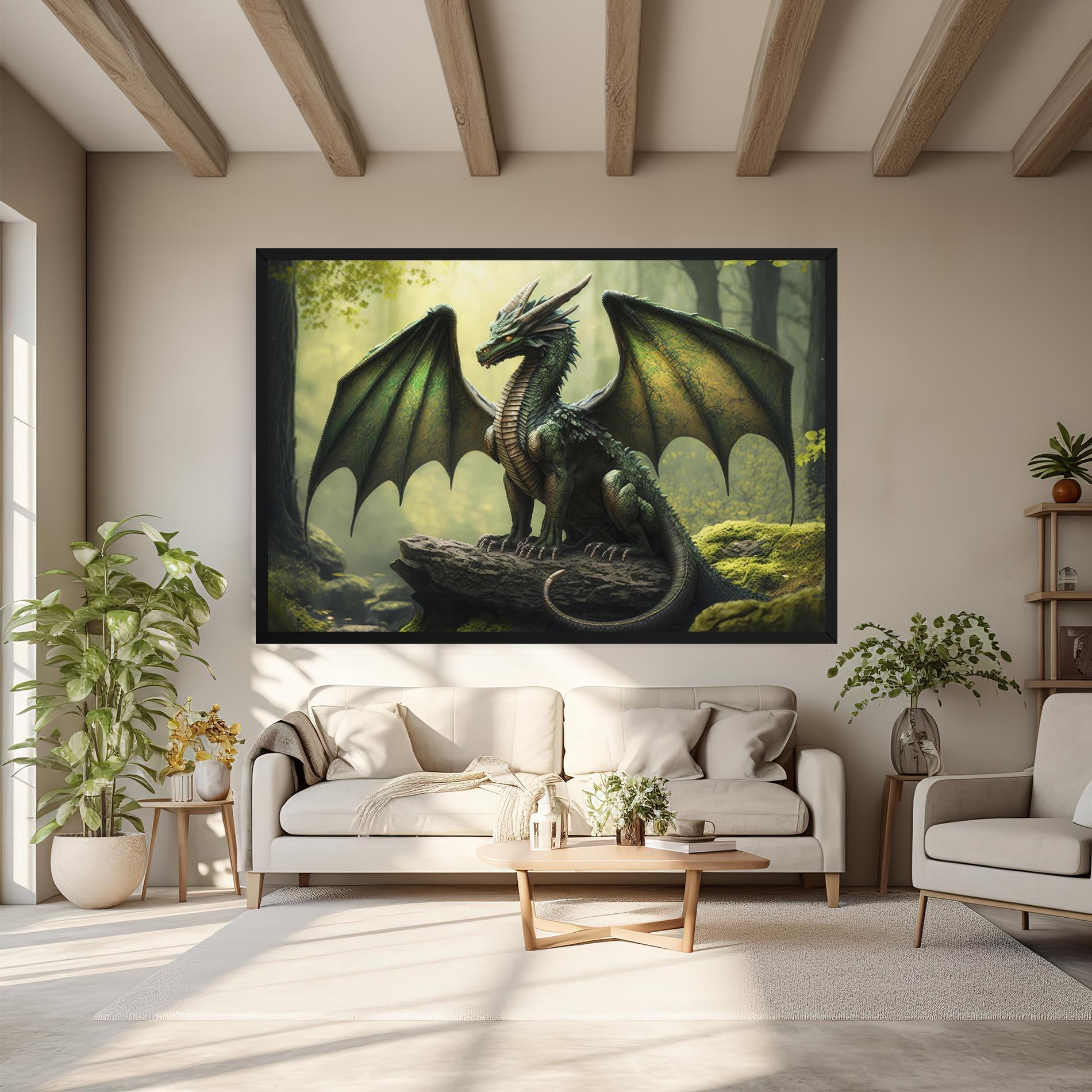 Tablou Canvas Green Dragon mockup 6