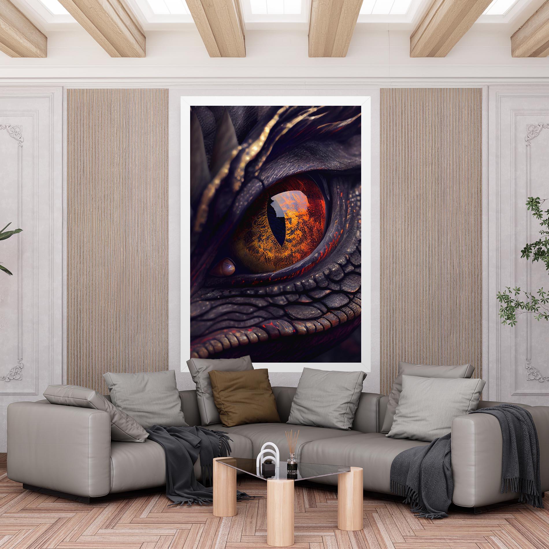 Tablou Canvas Close Up Red Eye Dragon mockup 6