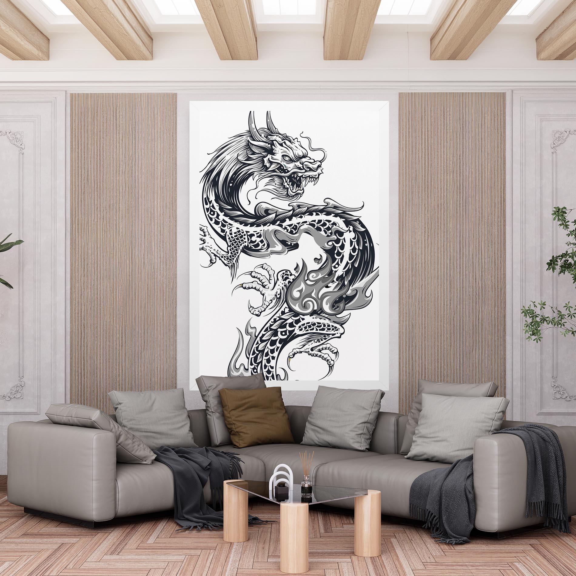 Tablou Canvas Dragon Line mockup 6