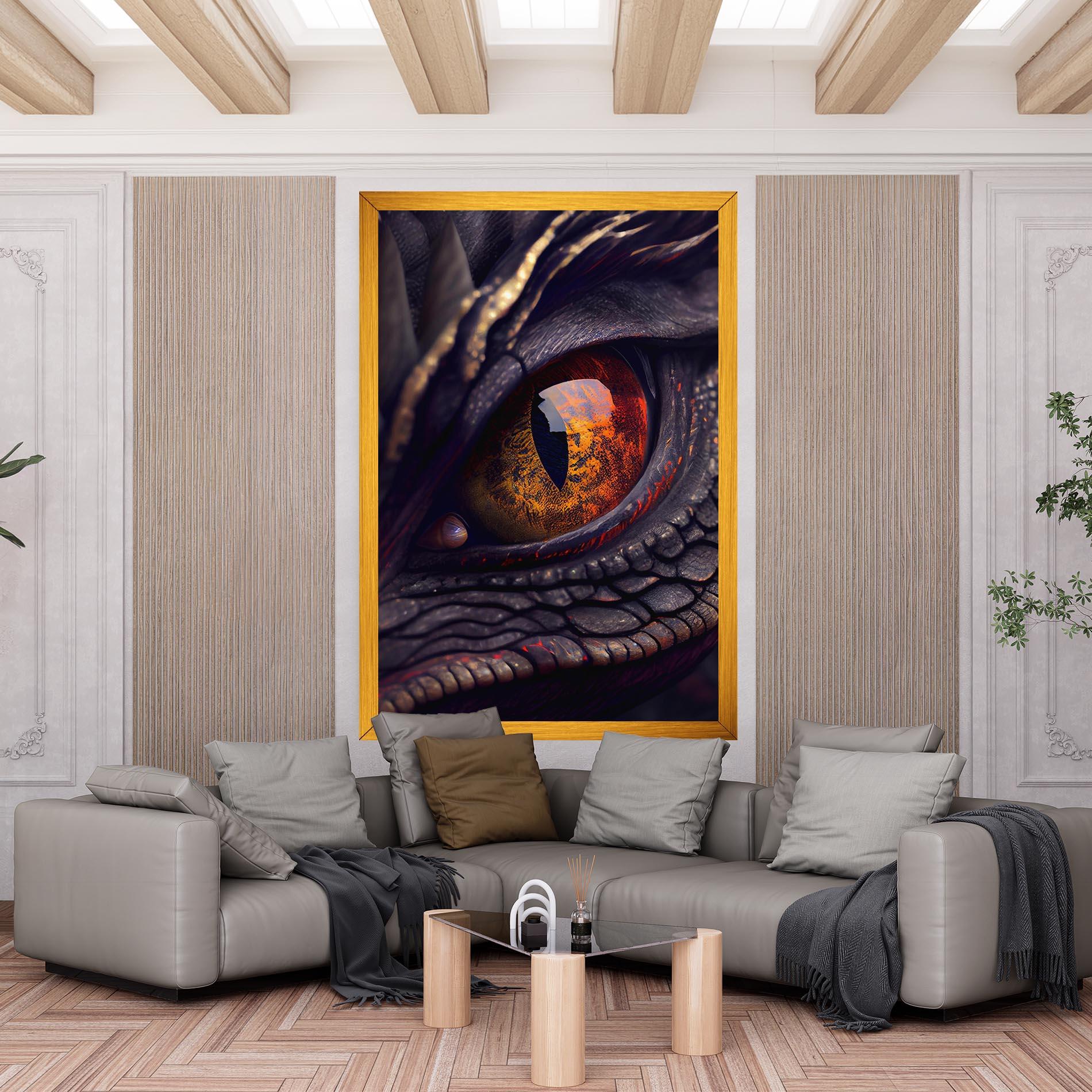 Tablou Canvas Close Up Red Eye Dragon mockup 6