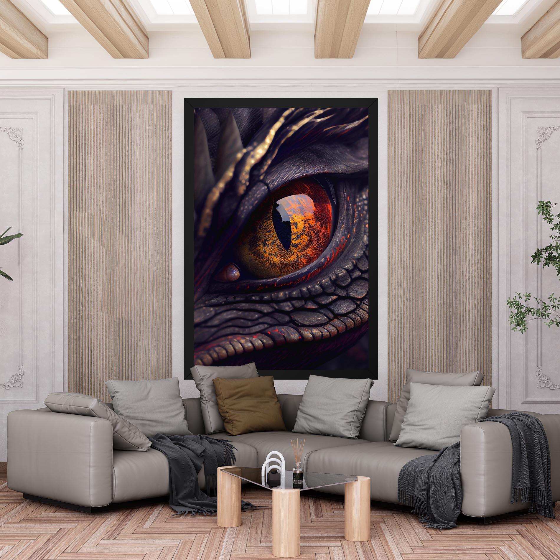 Tablou Canvas Close Up Red Eye Dragon mockup 6