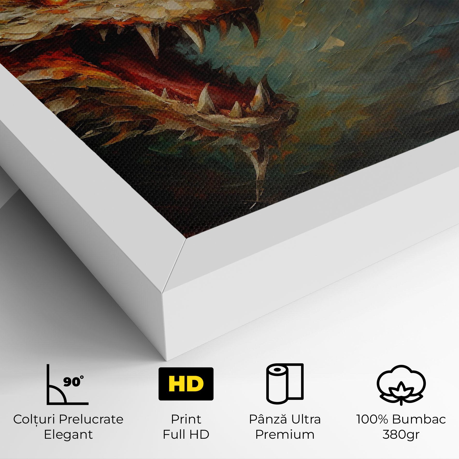 Tablou Canvas Angry Dragon Painting mockup 4