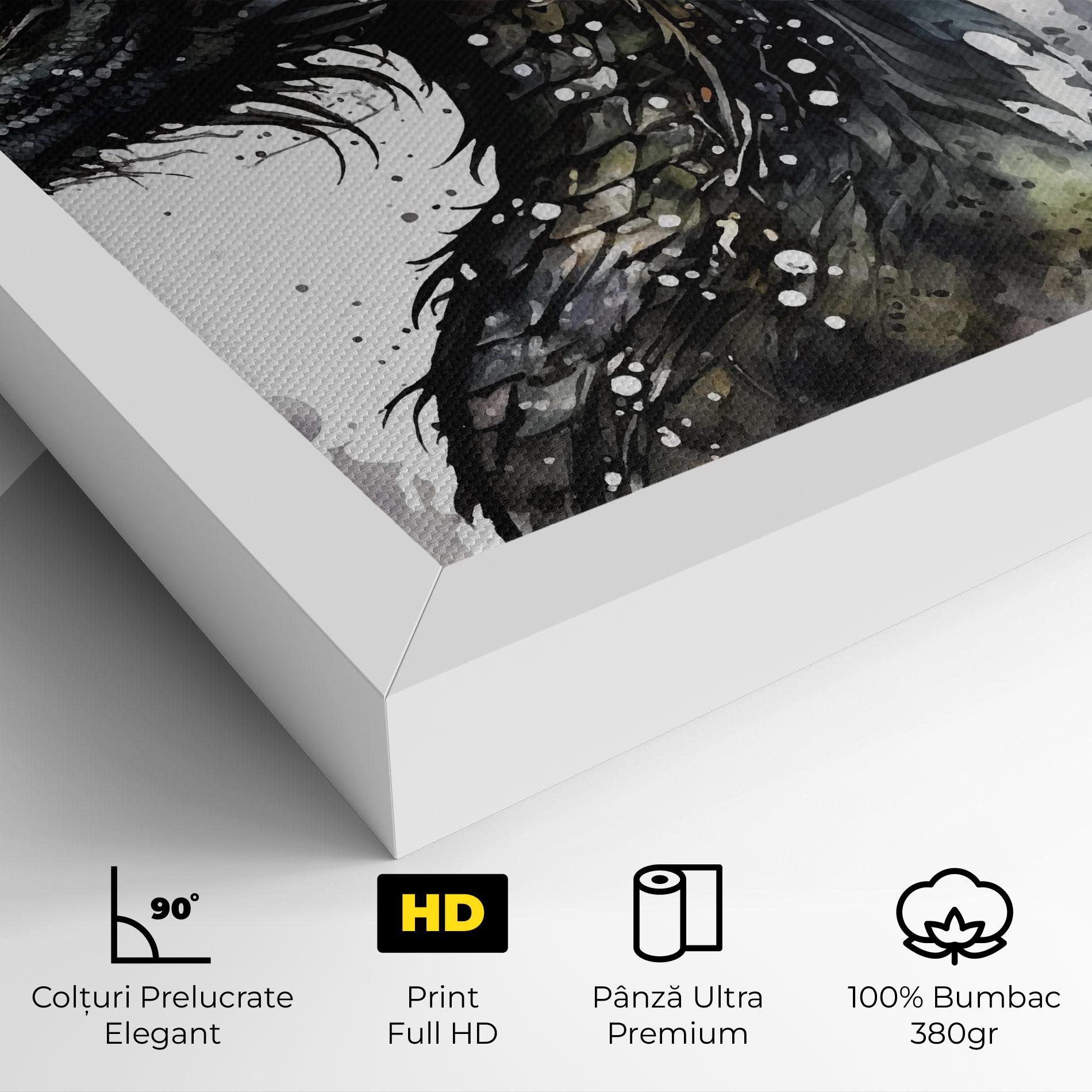 Tablou Canvas Black Dragon Art mockup 4