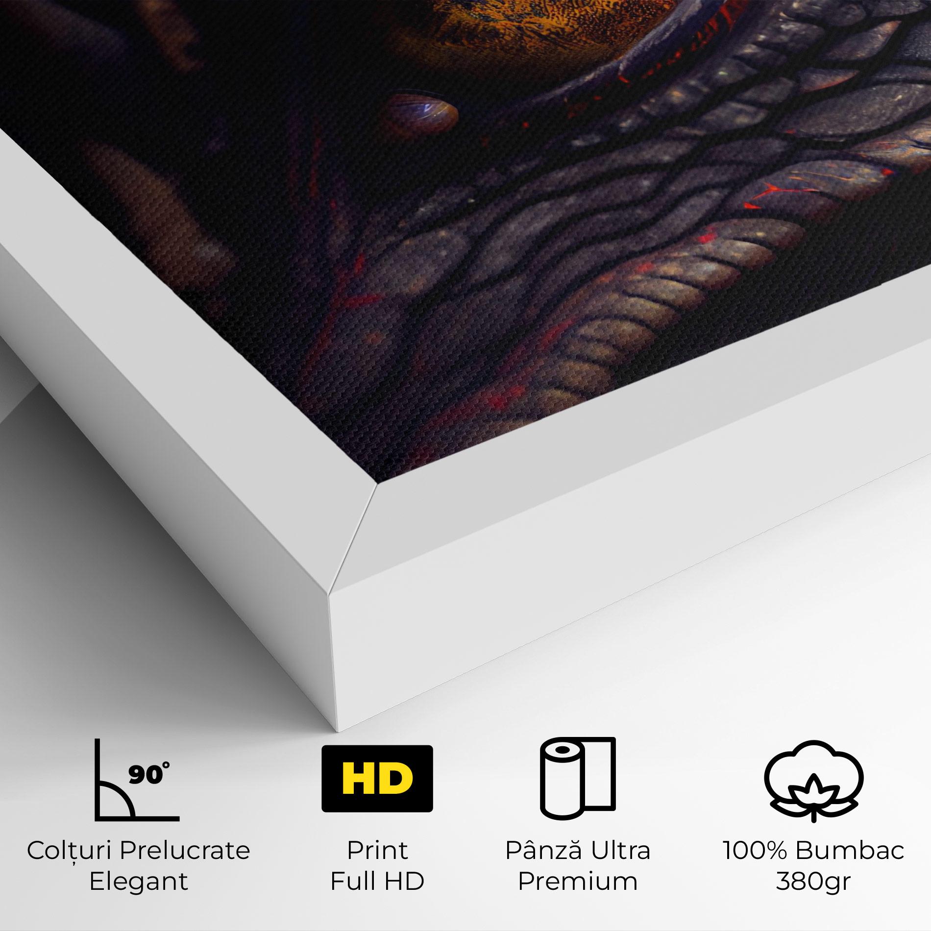 Tablou Canvas Close Up Red Eye Dragon mockup 4