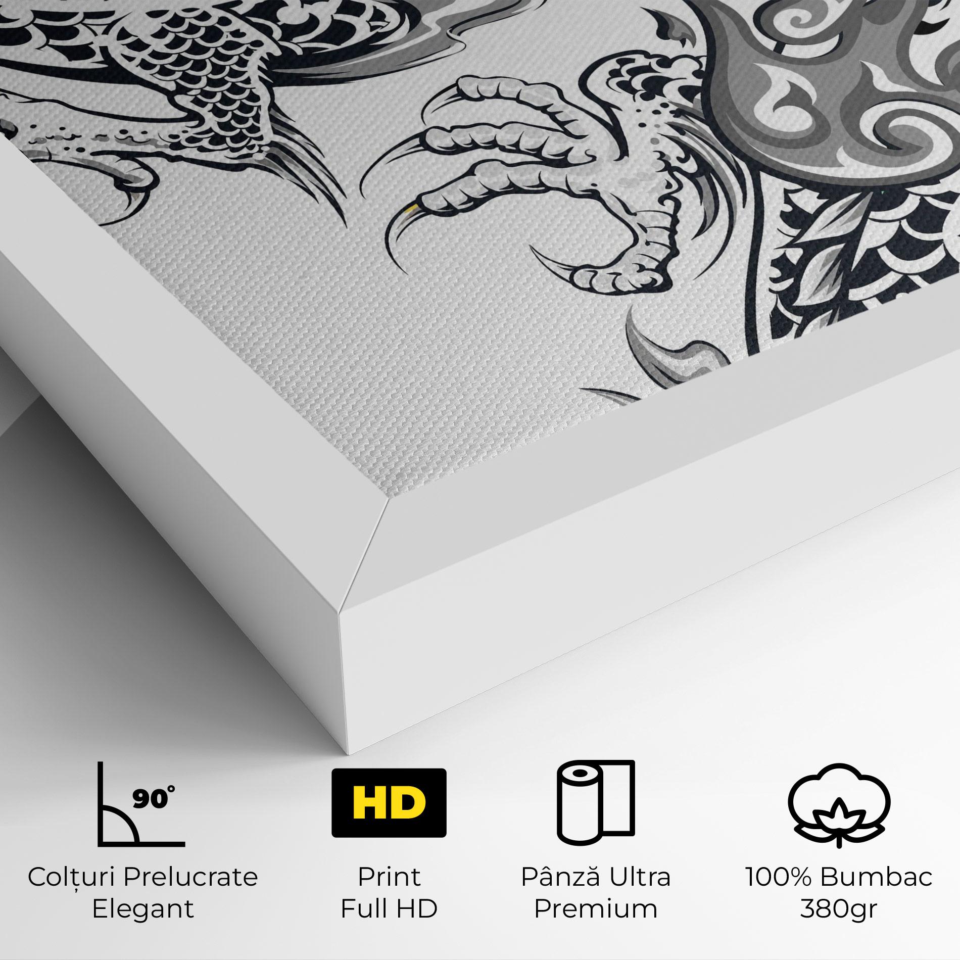 Tablou Canvas Dragon Line mockup 4