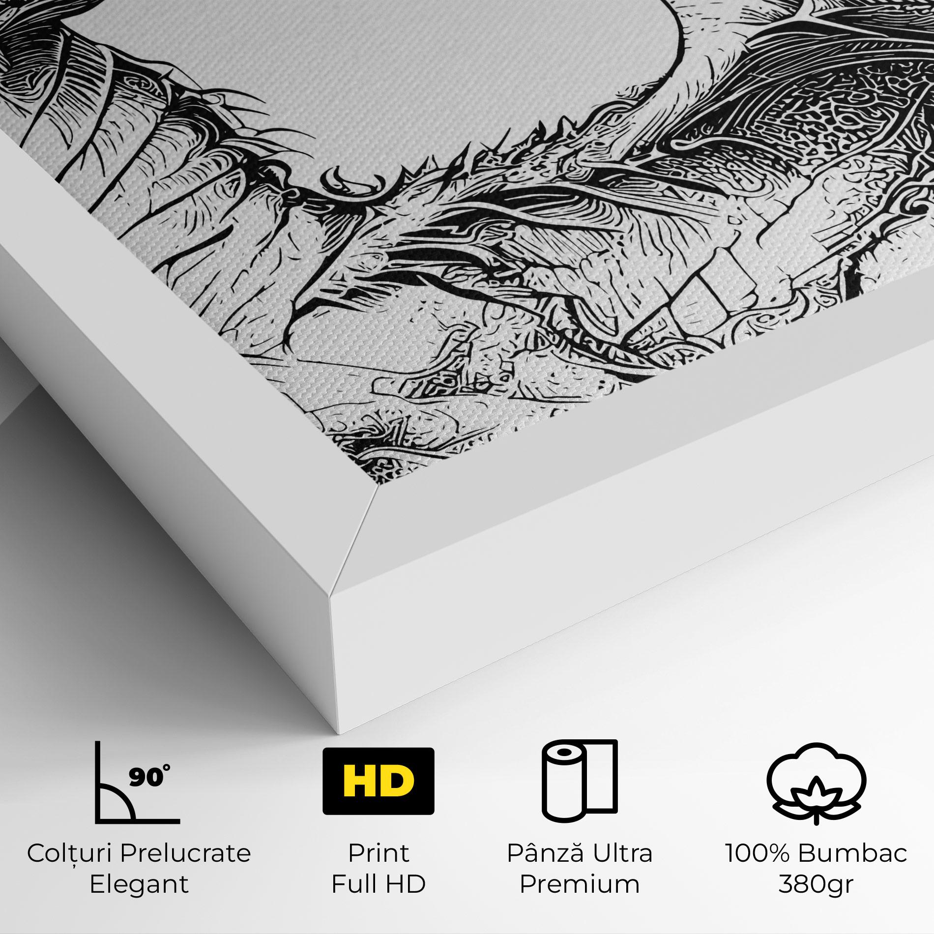 Tablou Canvas Dragon Sketch mockup 4