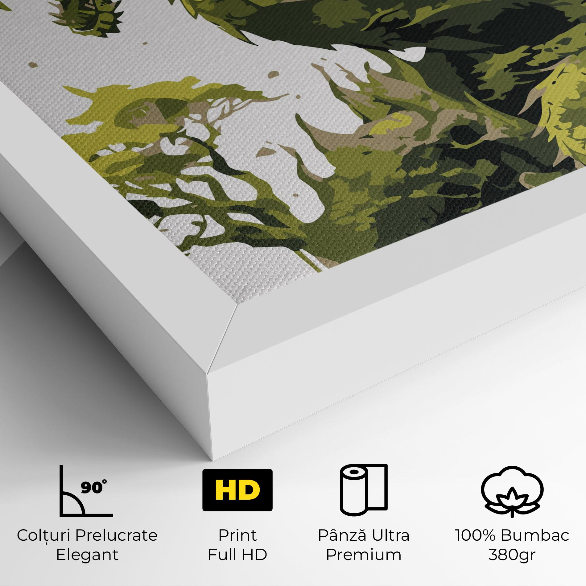 Tablou Canvas Green Nature Dragon mockup 4
