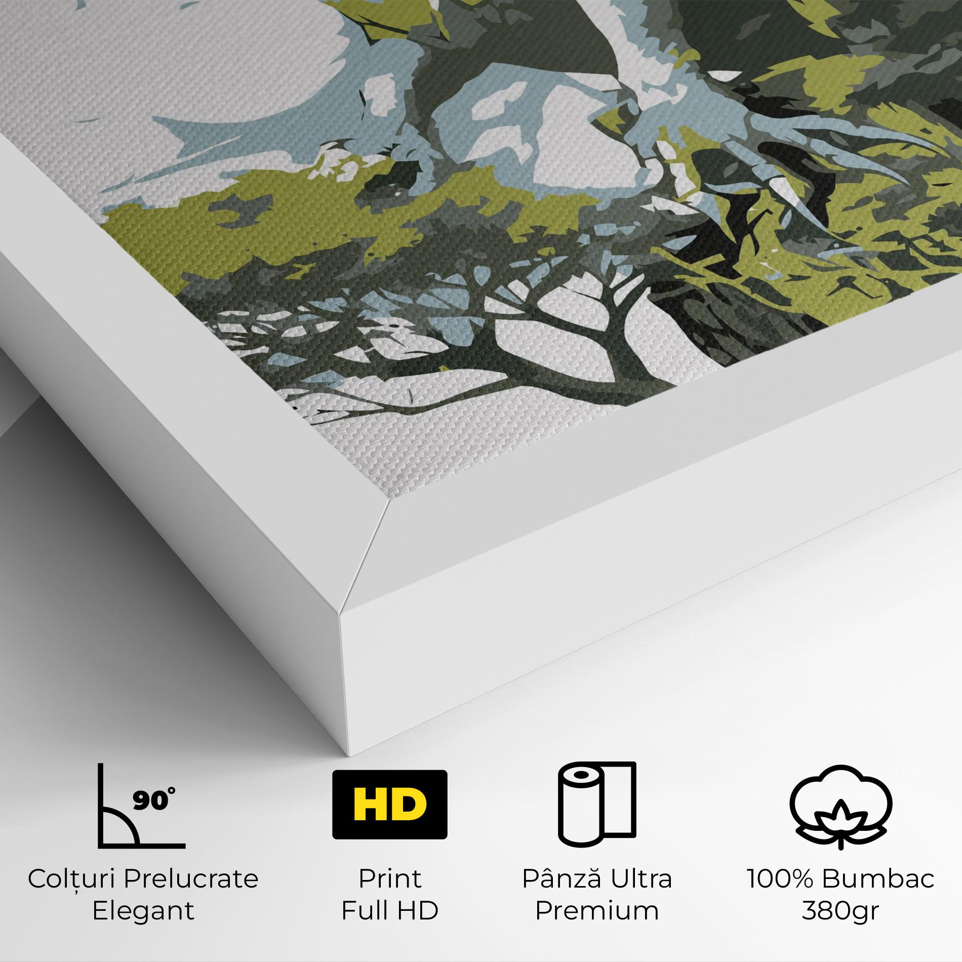 Tablou Canvas Grey Nature Dragon mockup 4
