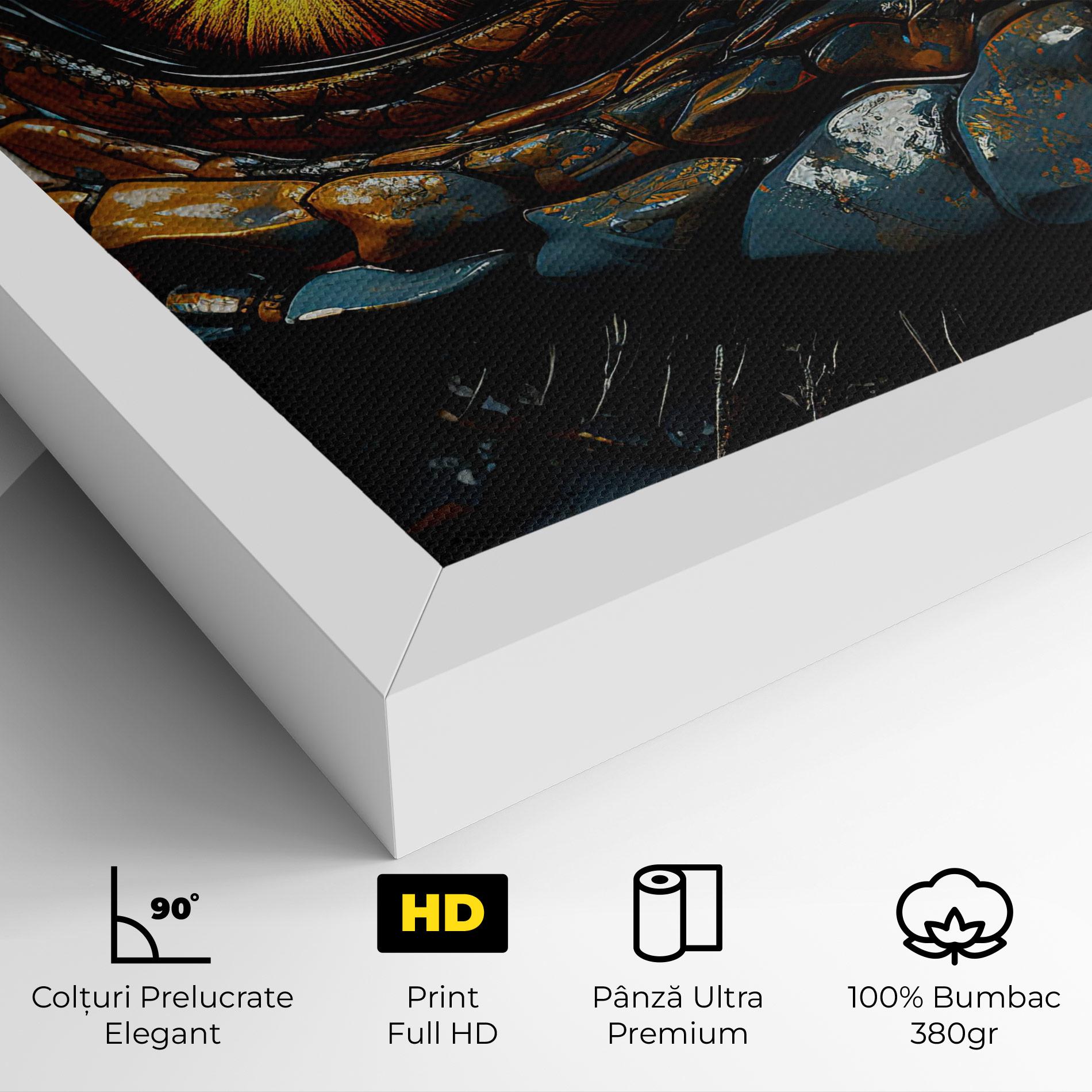 Tablou Canvas Yellow Dragon Eye mockup 4