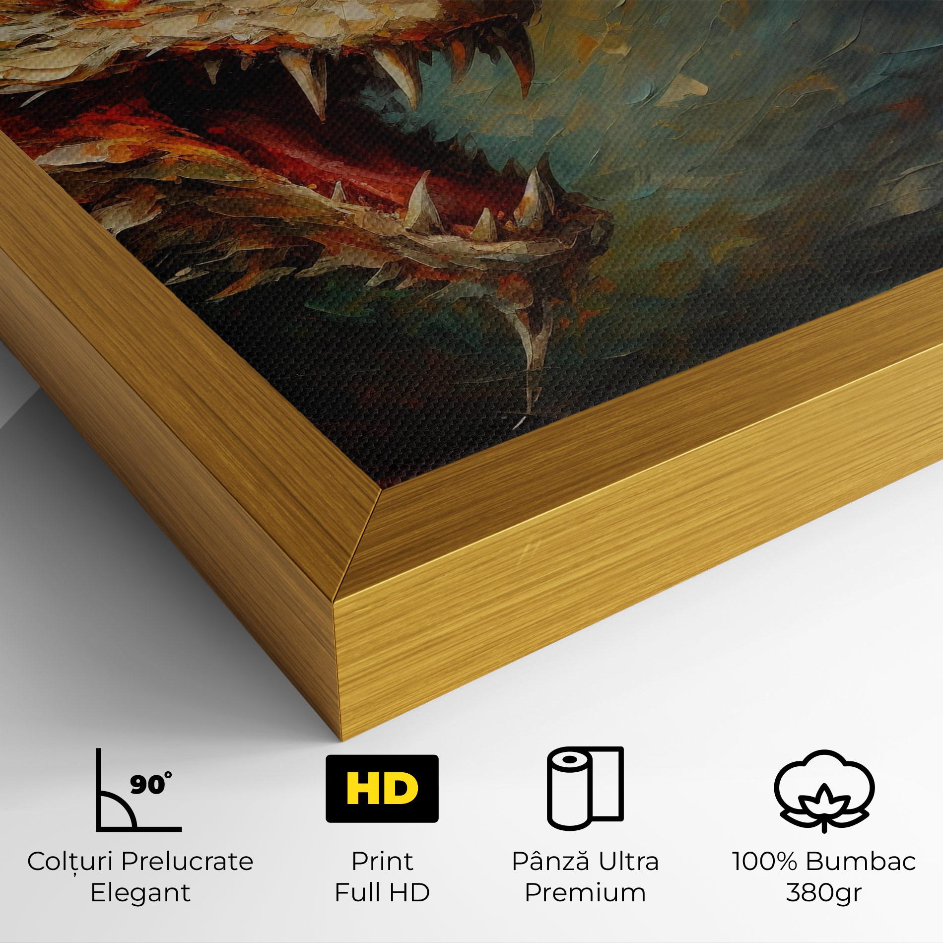 Tablou Canvas Angry Dragon Painting mockup 4