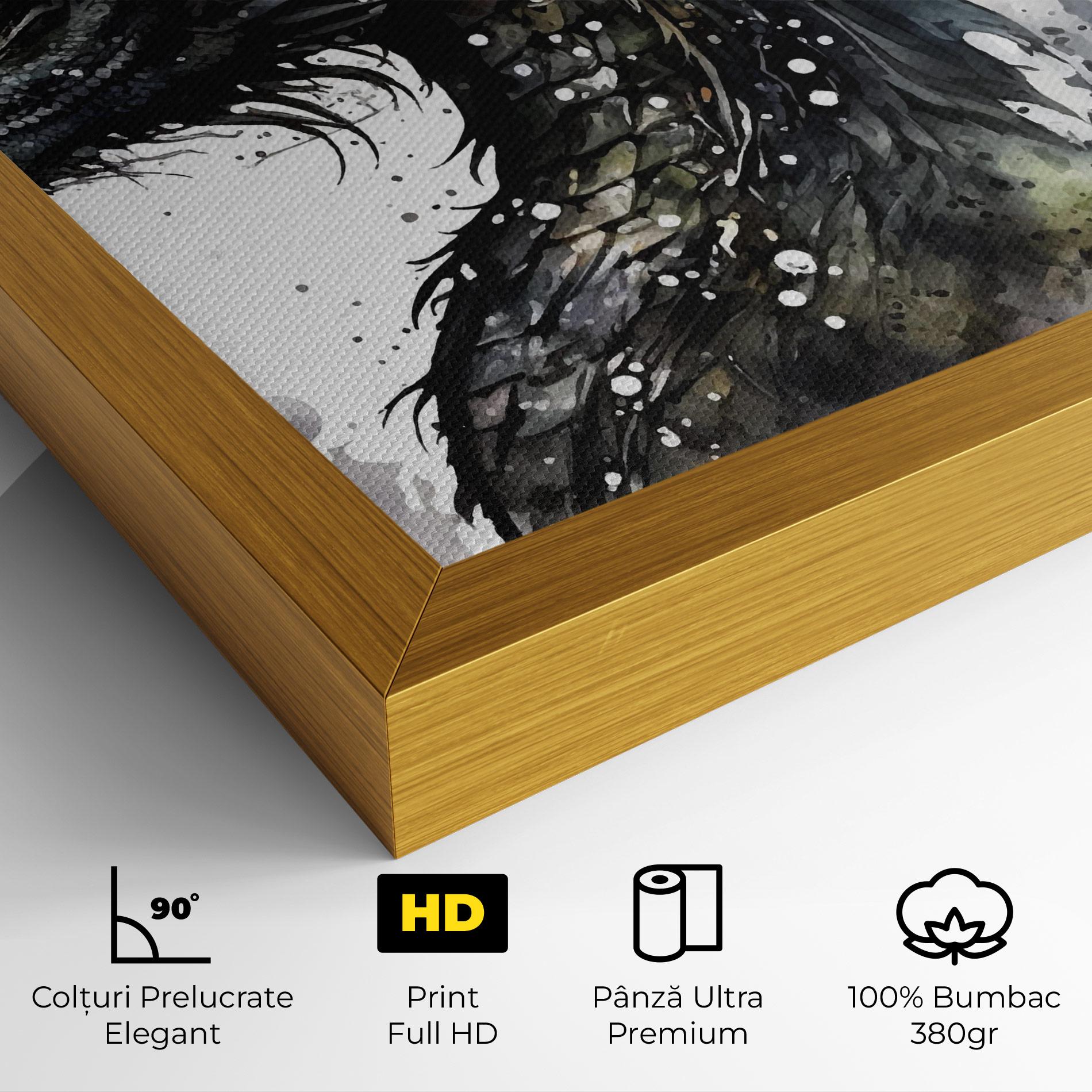 Tablou Canvas Black Dragon Art mockup 4
