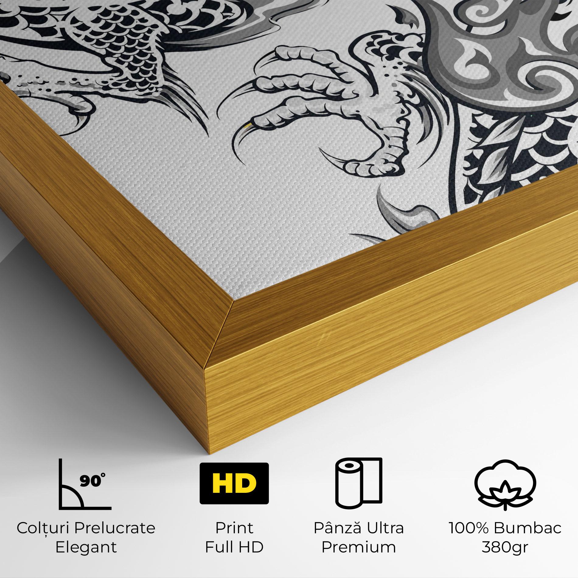 Tablou Canvas Dragon Line mockup 4