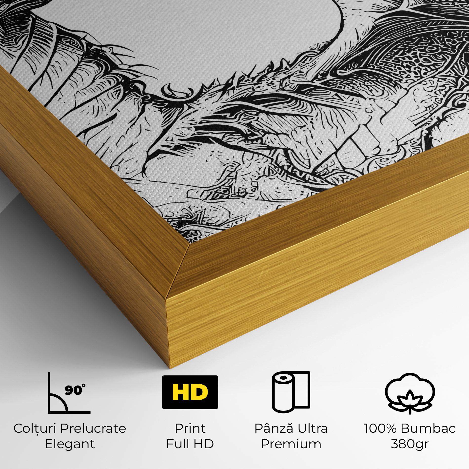 Tablou Canvas Dragon Sketch mockup 4