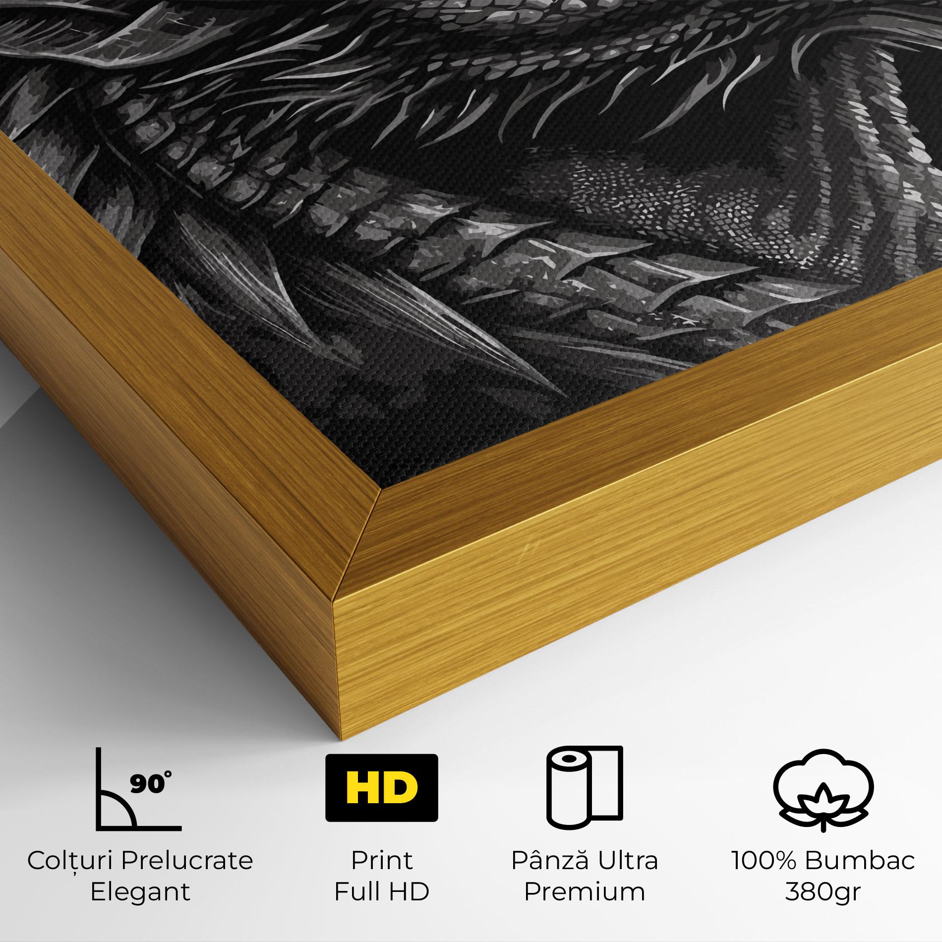 Tablou Canvas Grey Dragon mockup 4
