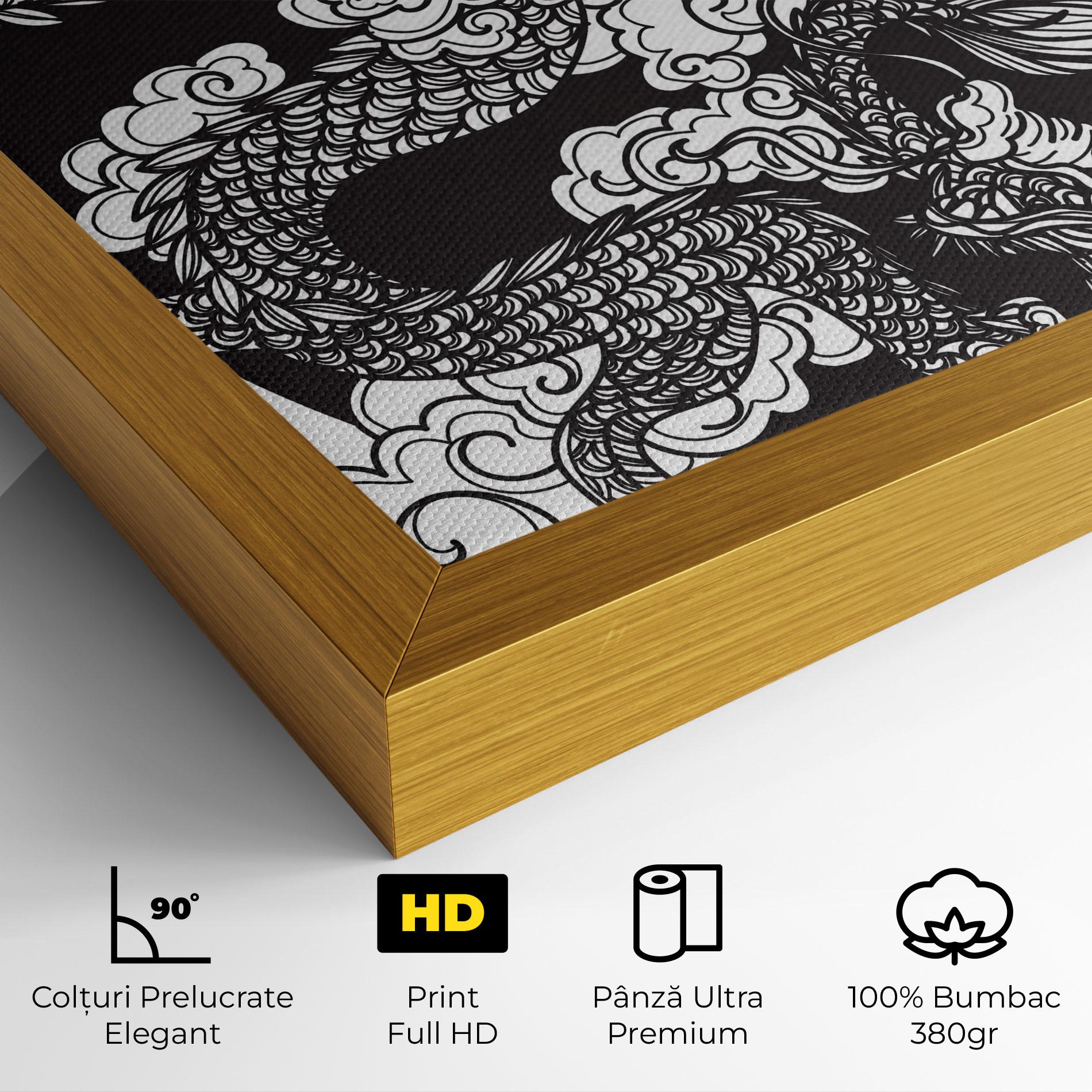 Tablou Canvas Grey Moon Dragon mockup 4